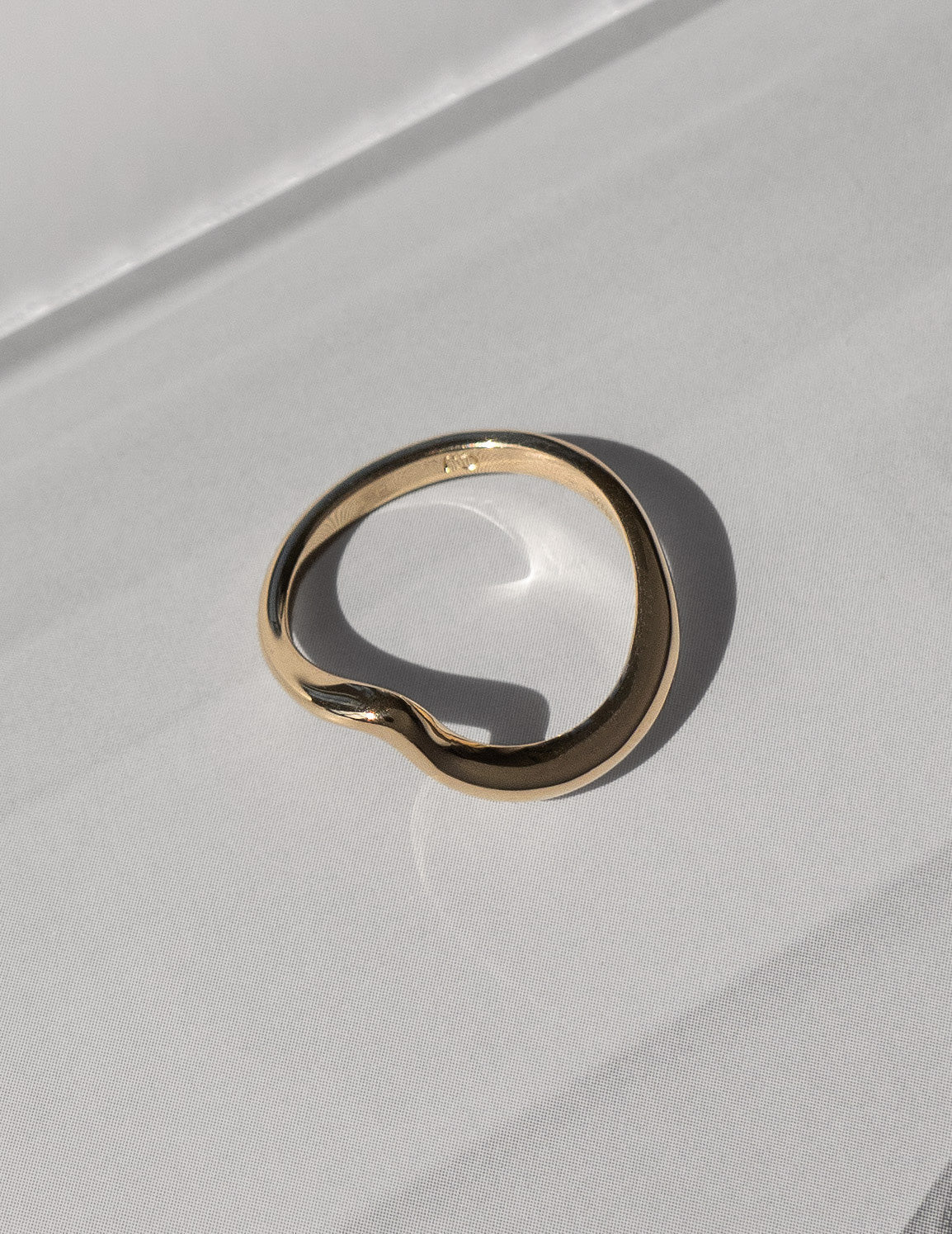 Curved Rapture- Wedding BandCurved Rapture- Wedding Band - Front view
