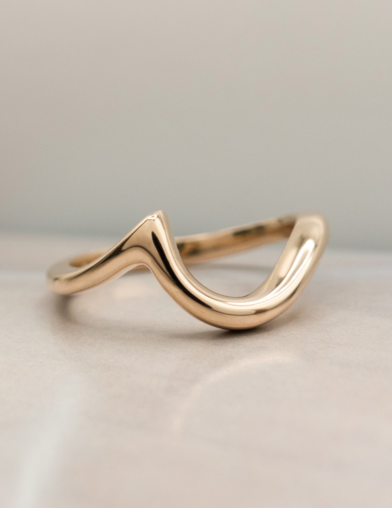 Curved Rapture- Wedding BandCurved Rapture- Wedding Band - Back view