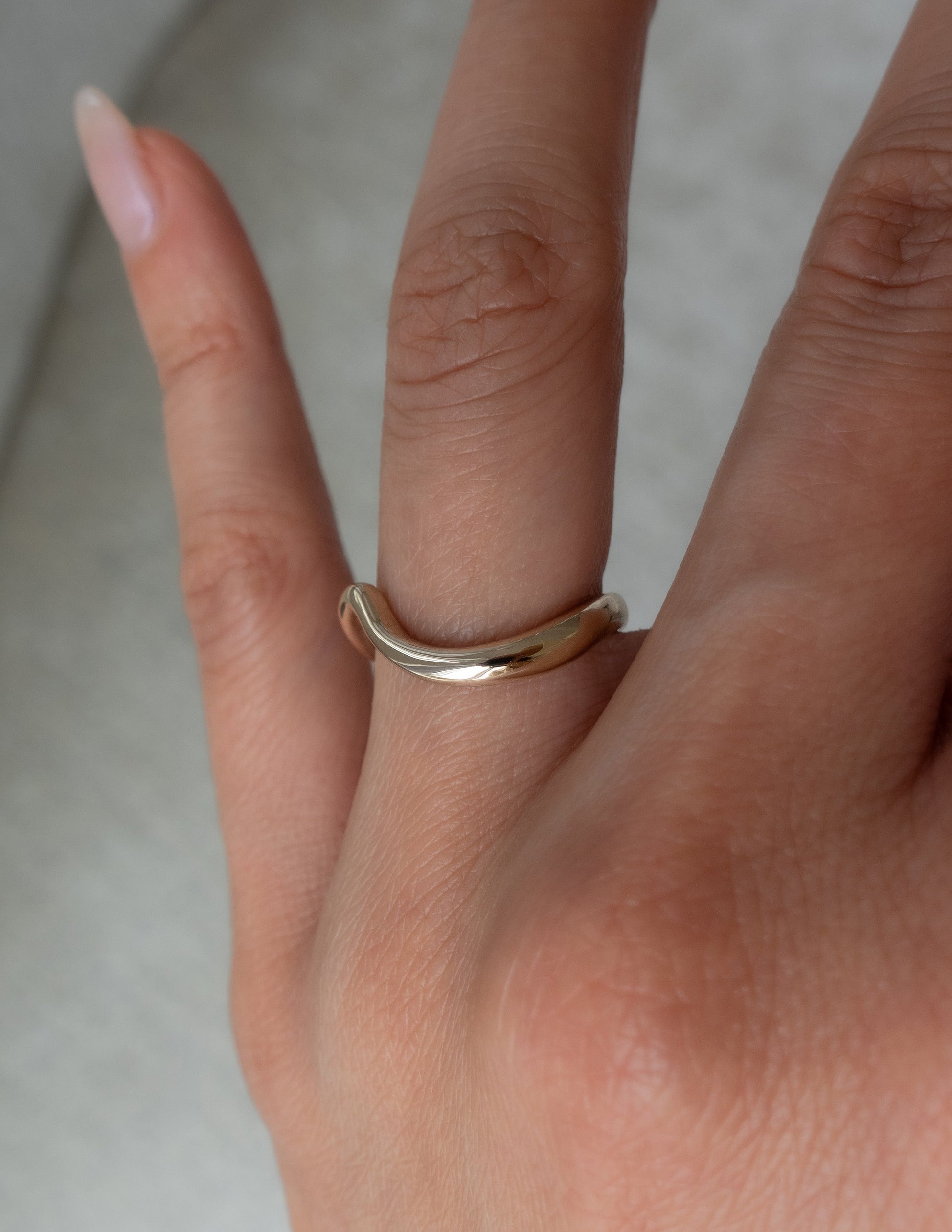 Curved Rapture- Wedding BandCurved Rapture- Wedding Band - Side view