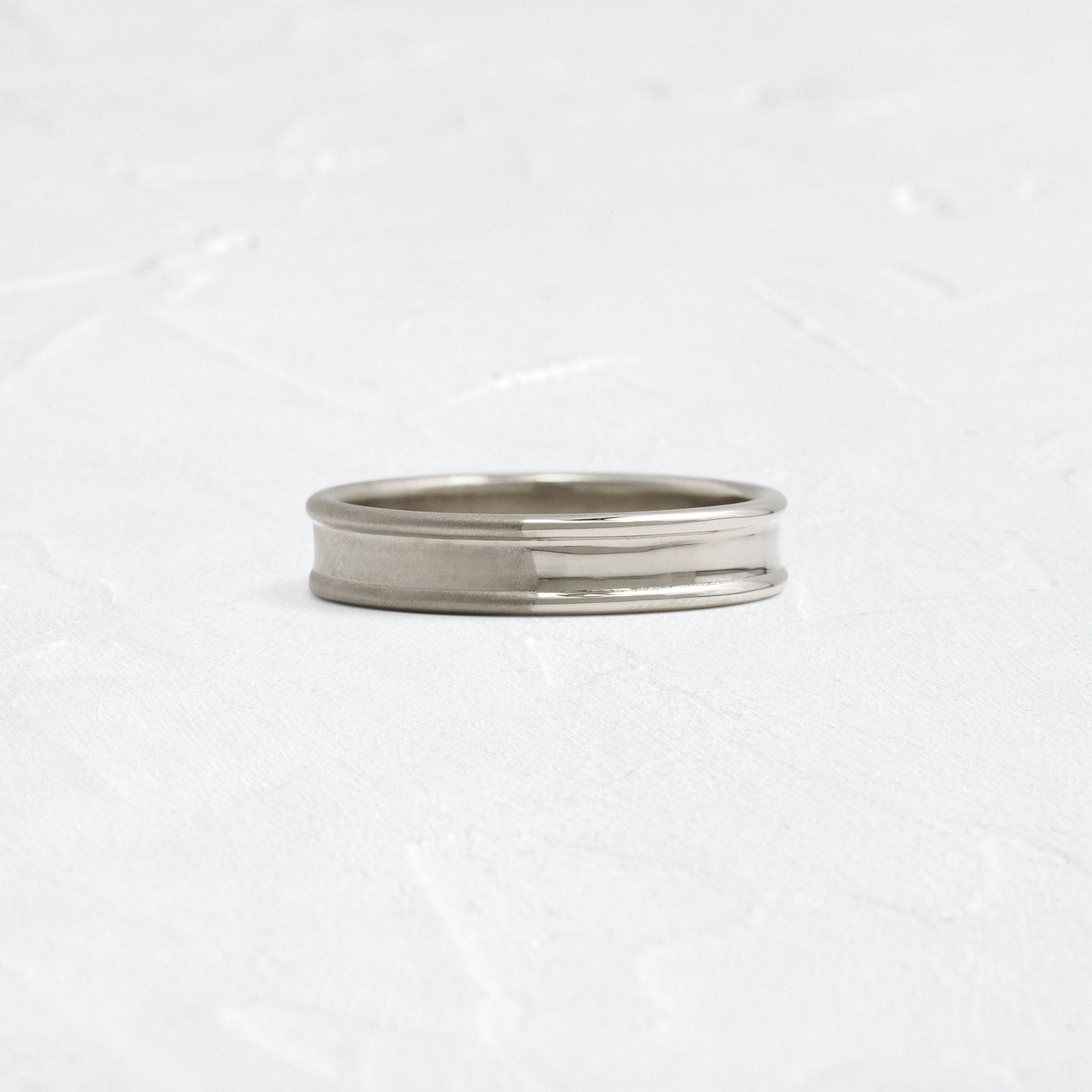 Dual Finish- Men's Wedding BandDual Finish- Men's Wedding Band - Back view