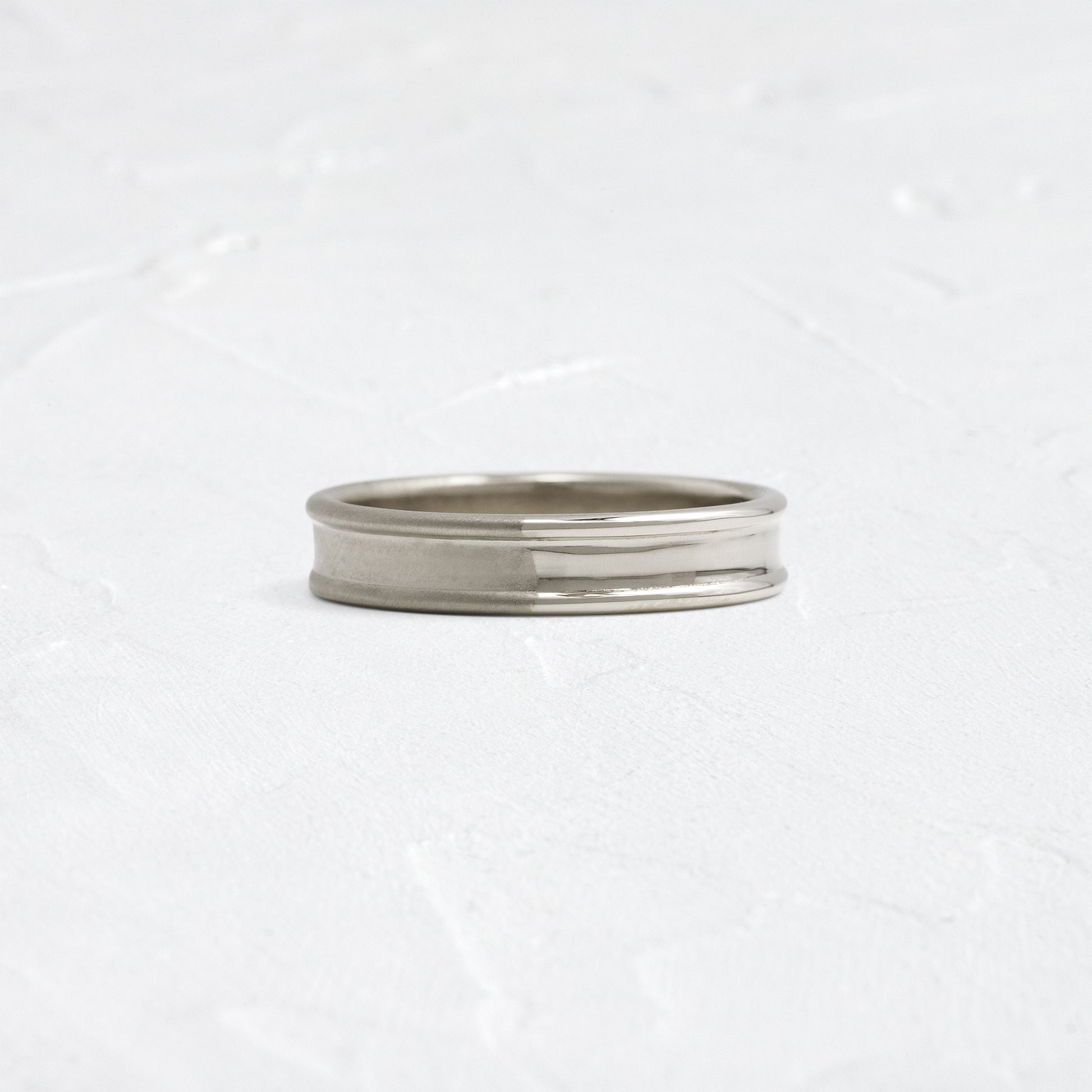 Dual Finish- Men's Wedding BandDual Finish- Men's Wedding Band - Back view