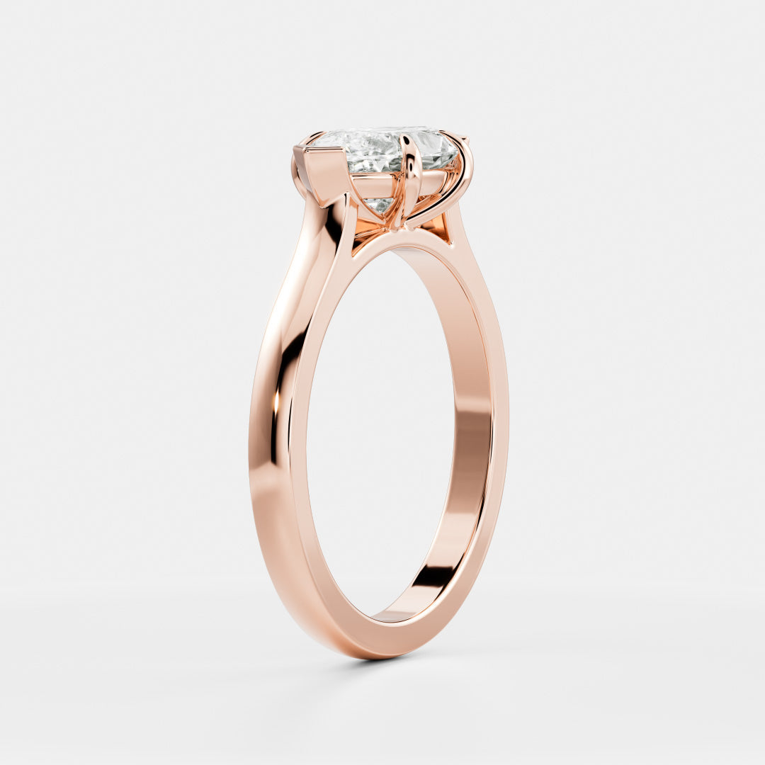 East West Solitaire Cathedral- 1.5 CT Marquise Moissanite Engagement RingEast West Solitaire Cathedral- 1.5 CT Marquise Moissanite Engagement Ring - Lifestyle