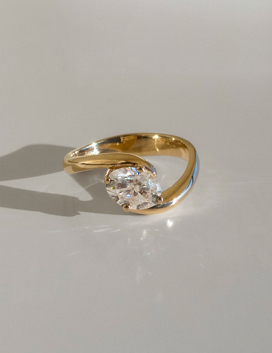 East West Solitaire Rapture-Oval Lab Grown Diamond Engagement Ring - Side view