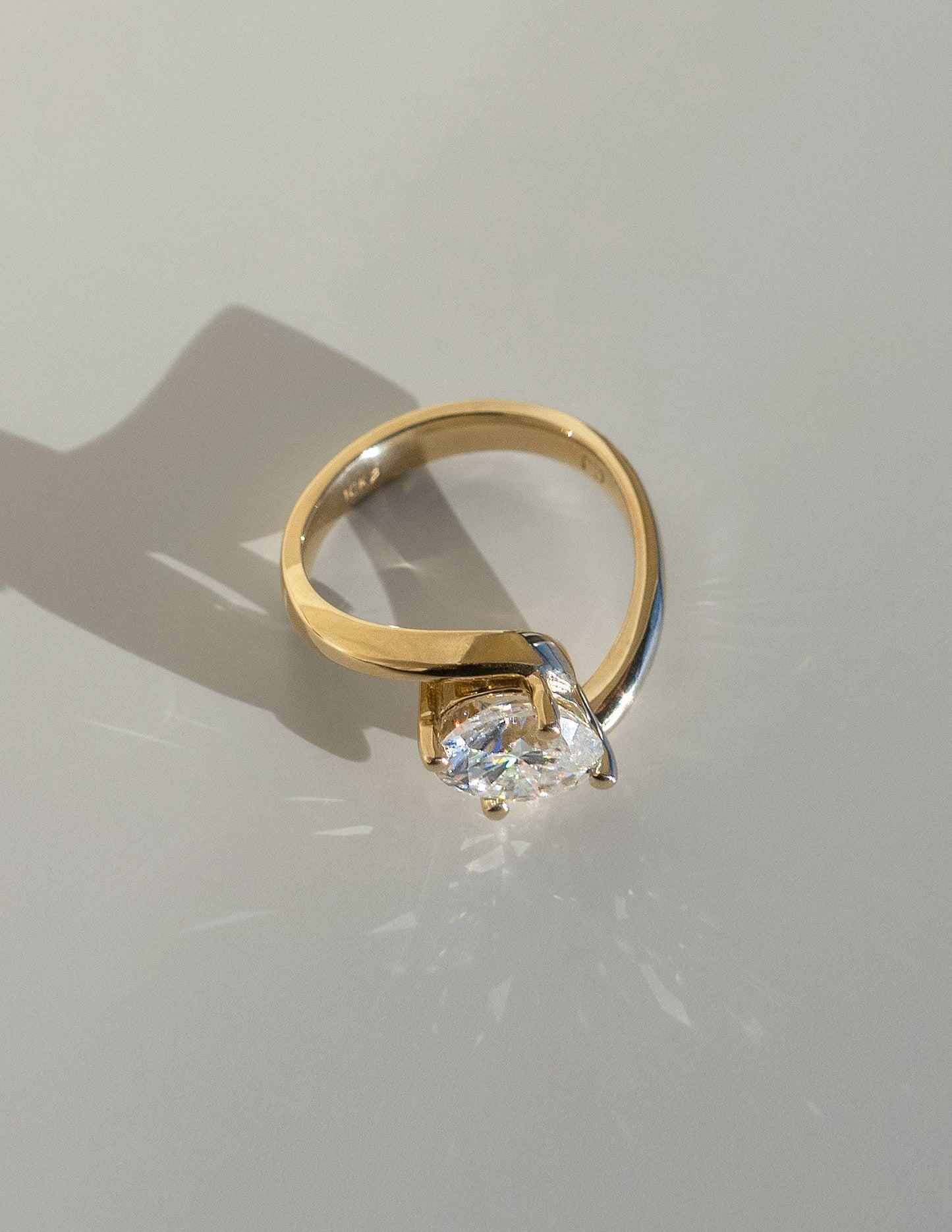 East West Solitaire Rapture-Oval Lab Grown Diamond Engagement Ring - Back view