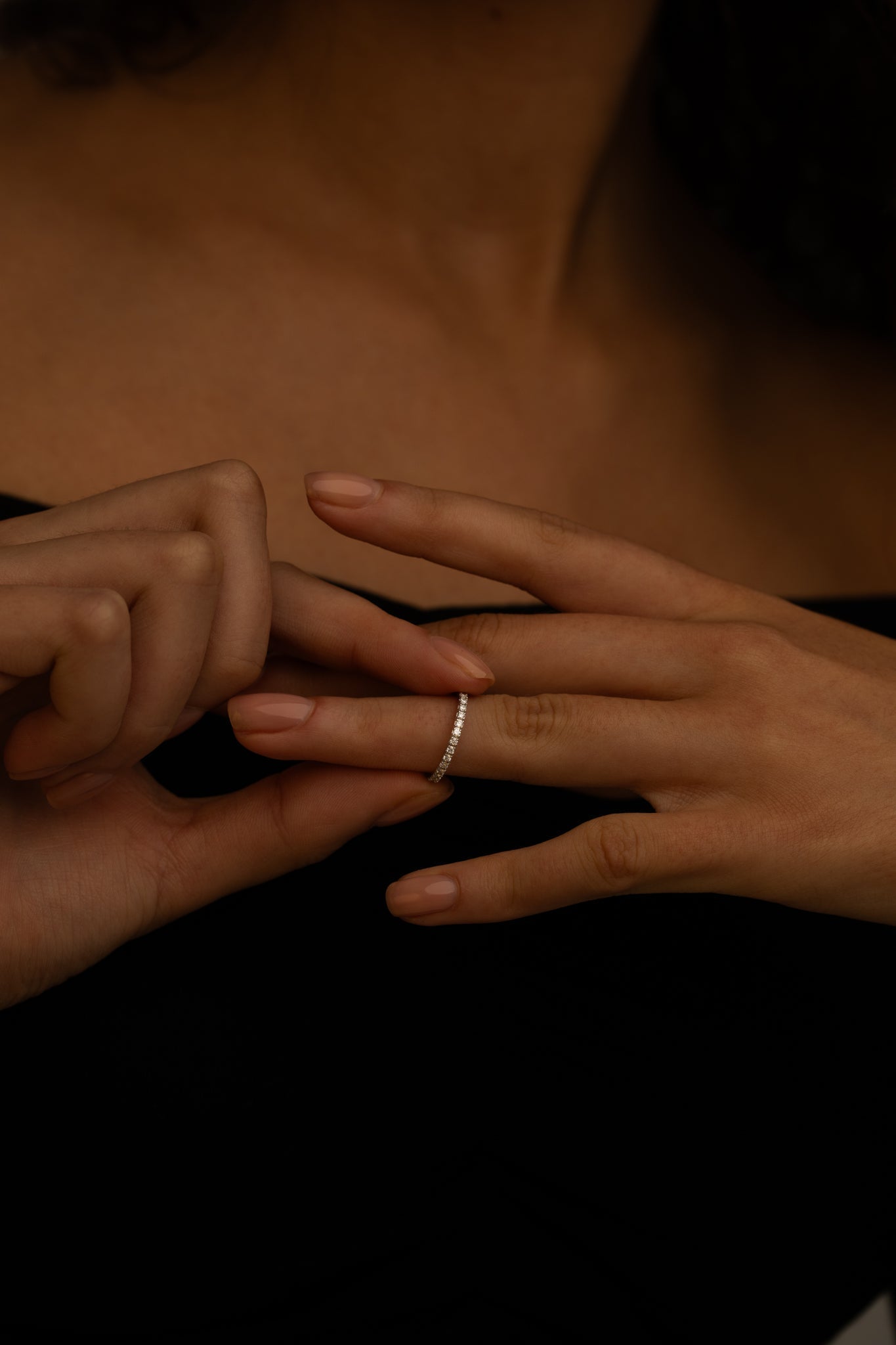 Eternity- 0.60 CT Round Lab Grown Diamond Wedding BandEternity- 0.60 CT Round Lab Grown Diamond Wedding Band - Side view