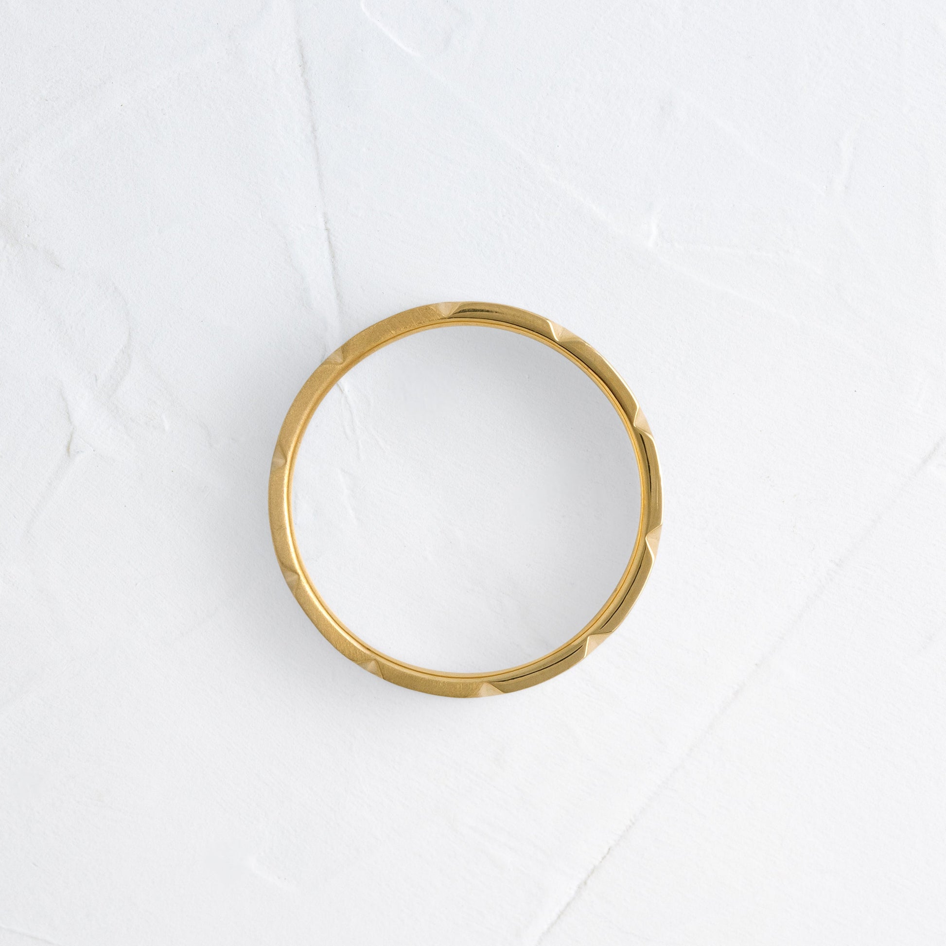 Faceted Edge- Men's Wedding BandFaceted Edge- Men's Wedding Band - Front view