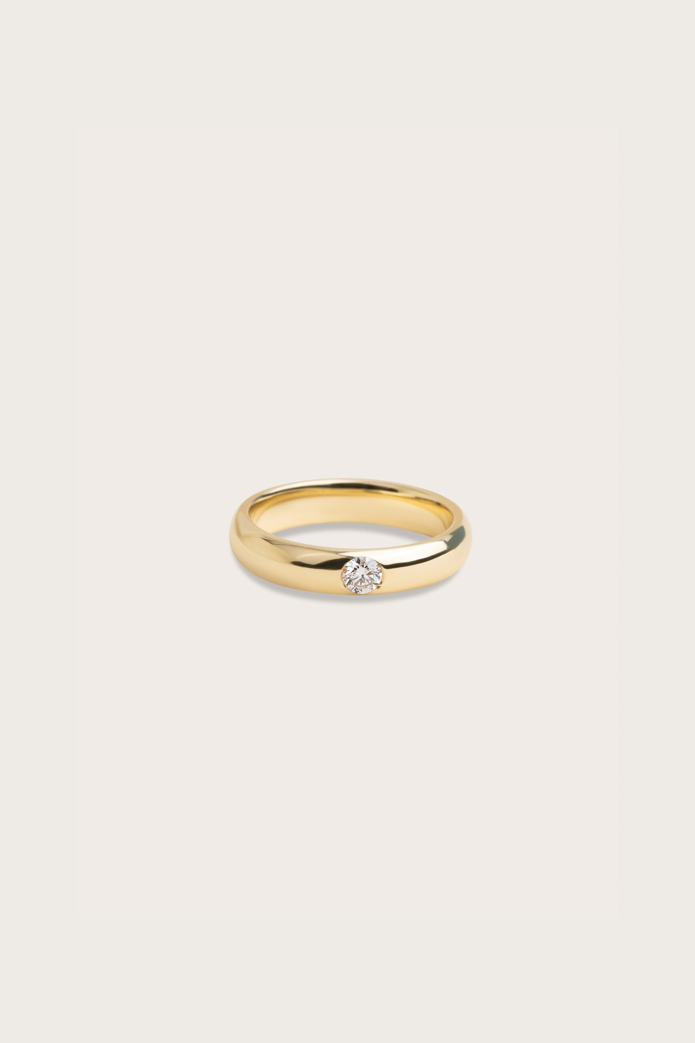 Flush Setting- 0.10 CT Round Lab Grown Diamond Wedding BandFlush Setting- 0.10 CT Round Lab Grown Diamond Wedding Band - Front view