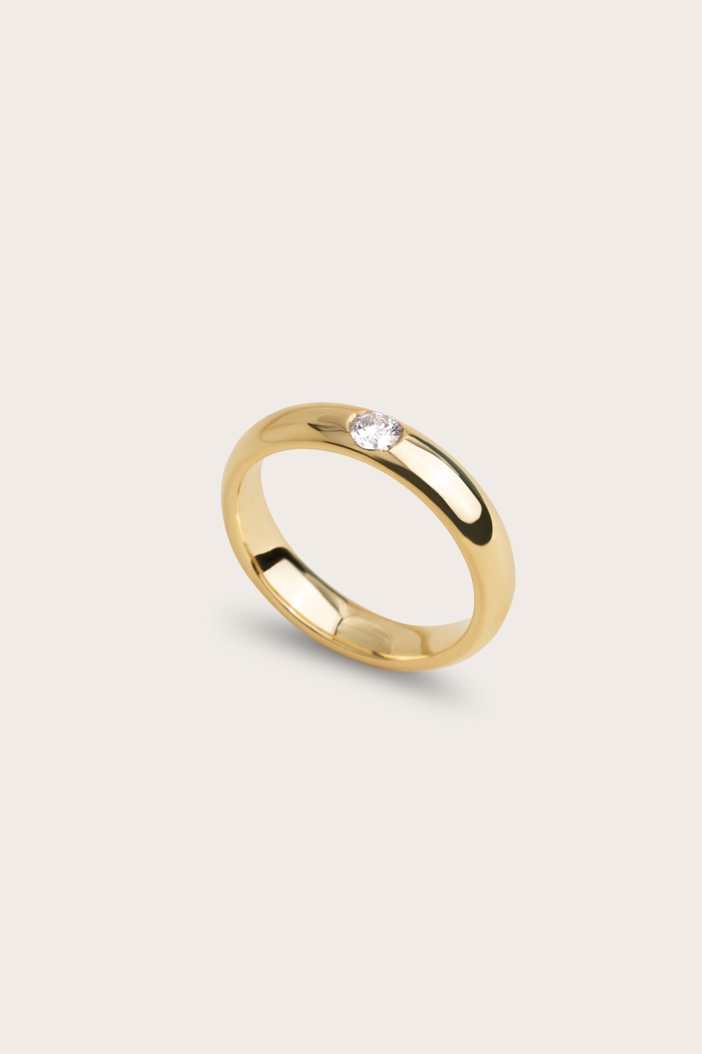 Flush Setting- 0.10 CT Round Lab Grown Diamond Wedding BandFlush Setting- 0.10 CT Round Lab Grown Diamond Wedding Band - Front view