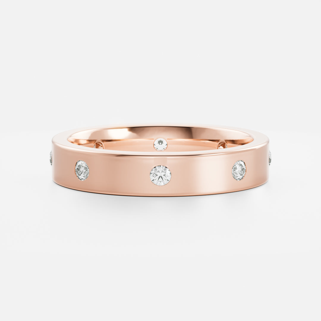 Flush Setting- 0.30 CT Round Lab Grown Diamond Wedding BandFlush Setting- 0.30 CT Round Lab Grown Diamond Wedding Band - Lifestyle