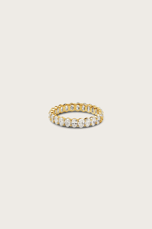 Full Eternity- 2.2 CT Oval Lab Grown Diamond Wedding BandFull Eternity- 2.2 CT Oval Lab Grown Diamond Wedding Band - Front view