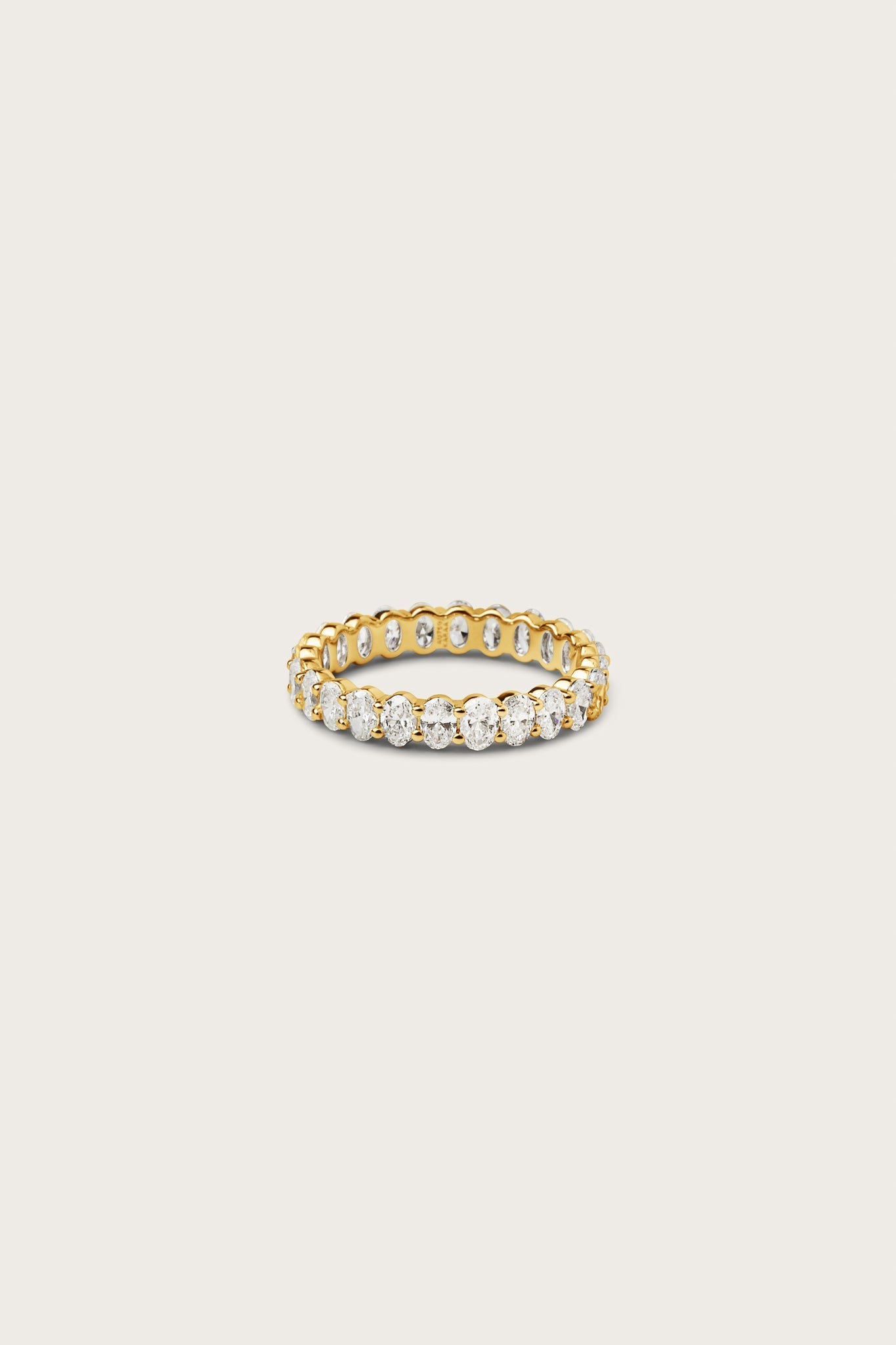 Full Eternity- 2.2 CT Oval Lab Grown Diamond Wedding BandFull Eternity- 2.2 CT Oval Lab Grown Diamond Wedding Band - Front view