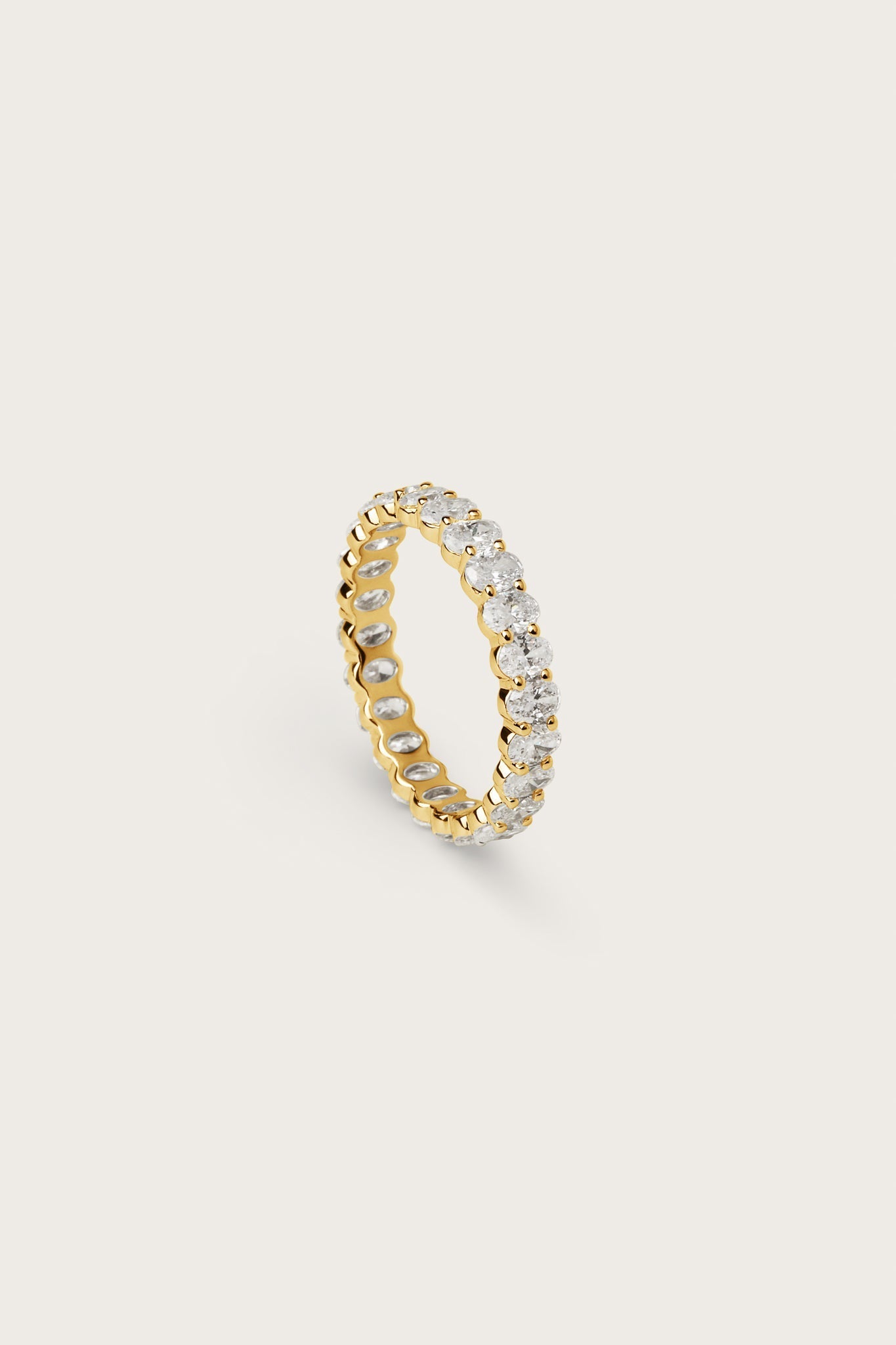Full Eternity- 2.2 CT Oval Lab Grown Diamond Wedding BandFull Eternity- 2.2 CT Oval Lab Grown Diamond Wedding Band - Front view