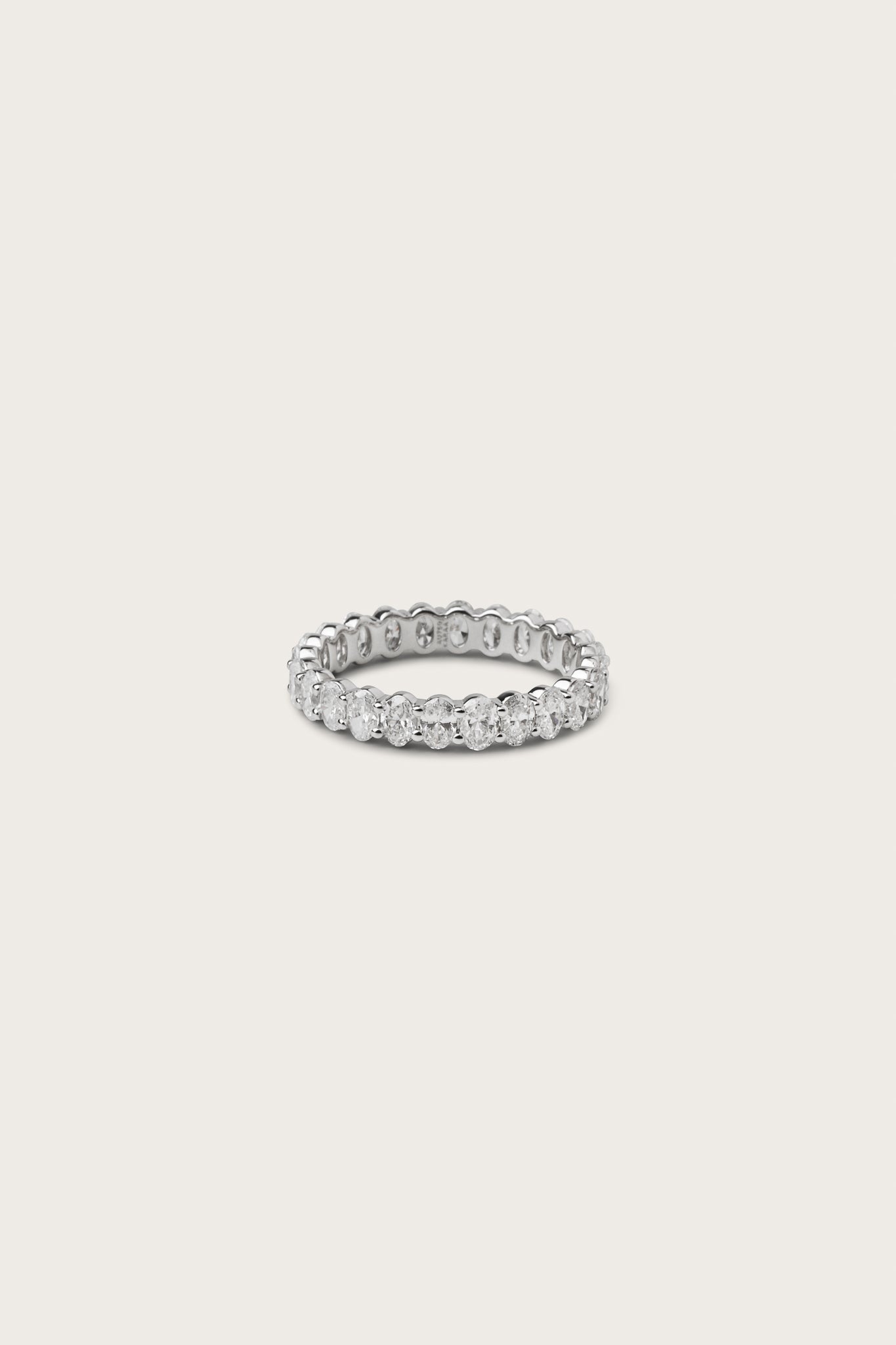 Full Eternity- 2.2 CT Oval Lab Grown Diamond Wedding BandFull Eternity- 2.2 CT Oval Lab Grown Diamond Wedding Band - Back view