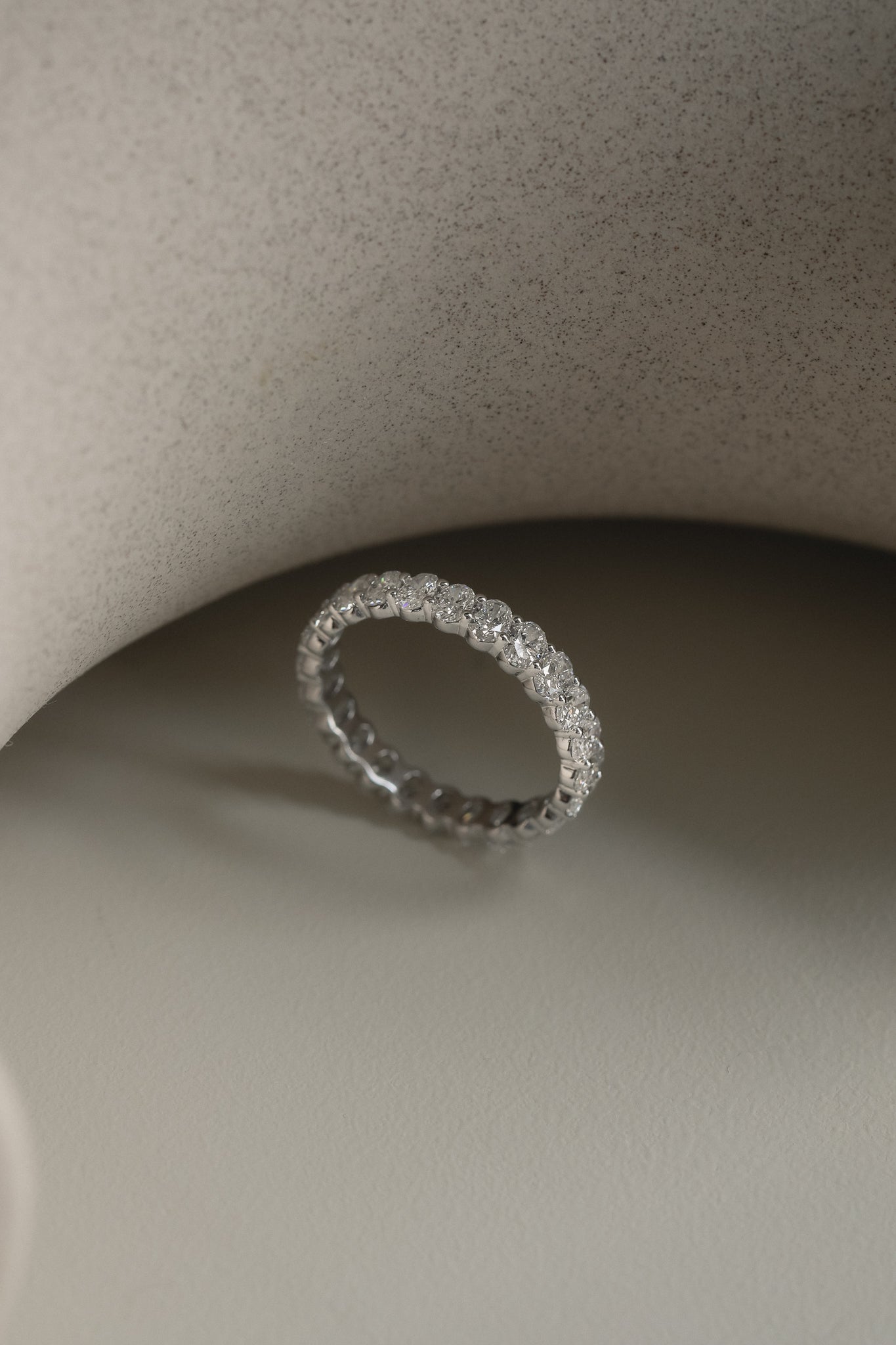 Full Eternity- 2.2 CT Oval Lab Grown Diamond Wedding BandFull Eternity- 2.2 CT Oval Lab Grown Diamond Wedding Band - Detail view
