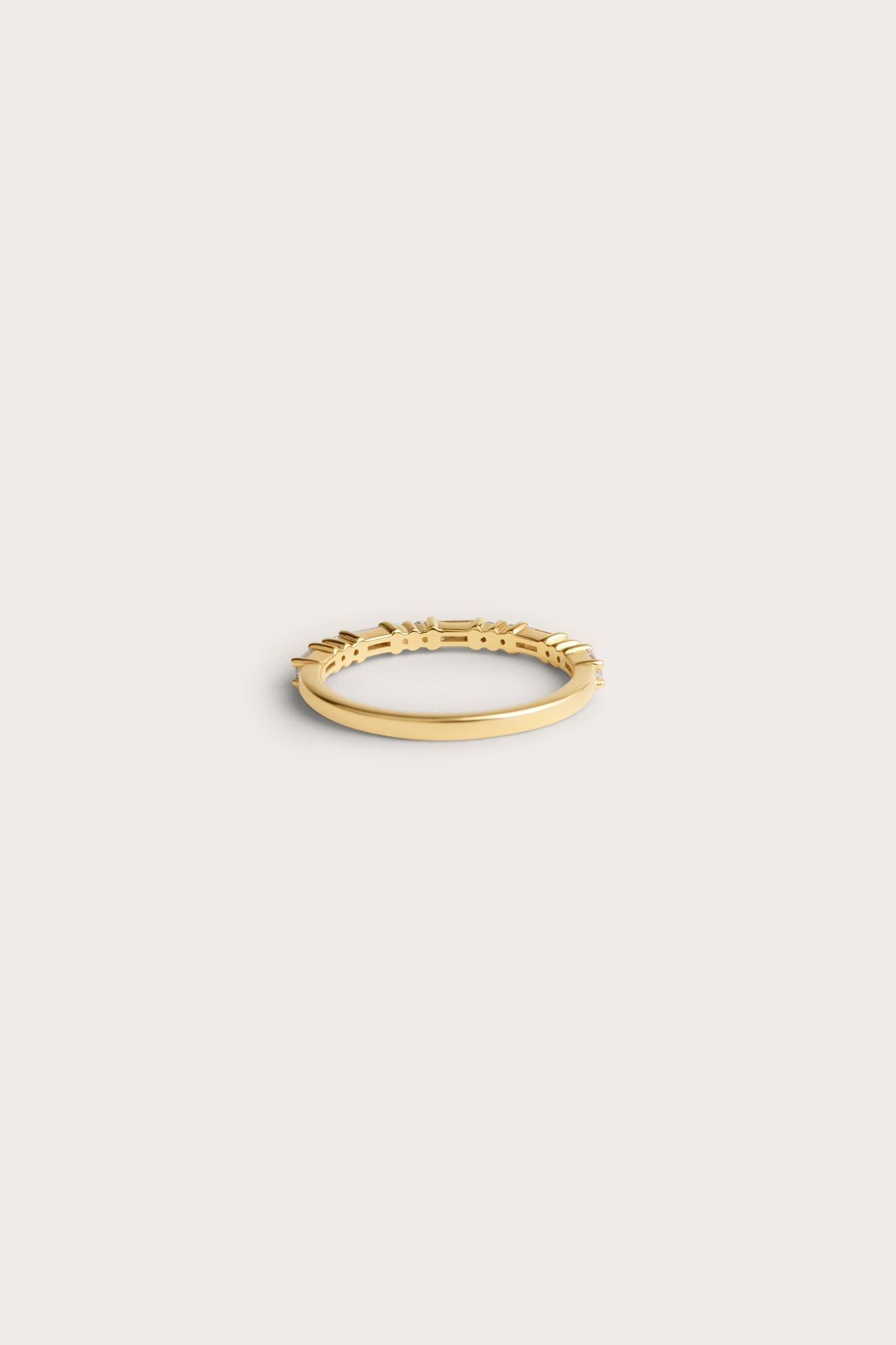 Half Eternity- 0.32 CT Round & Baguette Lab Grown Diamond Wedding BandHalf Eternity- 0.32 CT Round & Baguette Lab Grown Diamond Wedding Band - Side view