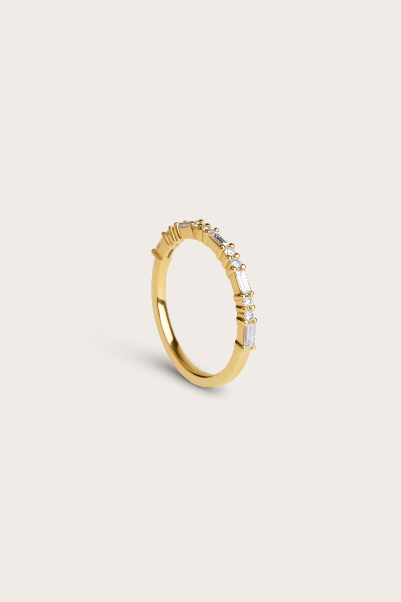 Half Eternity- 0.32 CT Round & Baguette Lab Grown Diamond Wedding BandHalf Eternity- 0.32 CT Round & Baguette Lab Grown Diamond Wedding Band - Back view