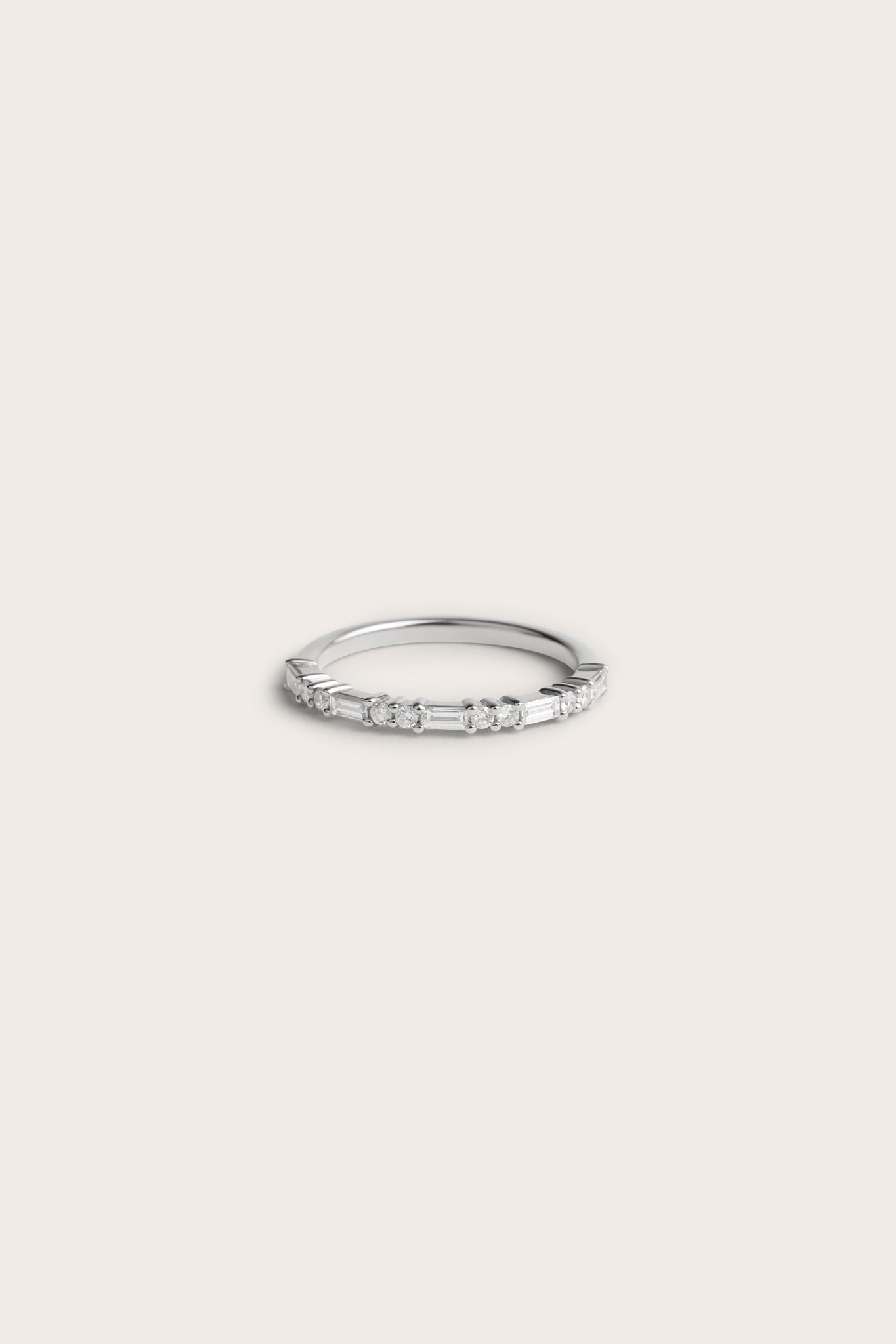 Half Eternity- 0.32 CT Round & Baguette Lab Grown Diamond Wedding BandHalf Eternity- 0.32 CT Round & Baguette Lab Grown Diamond Wedding Band - Lifestyle
