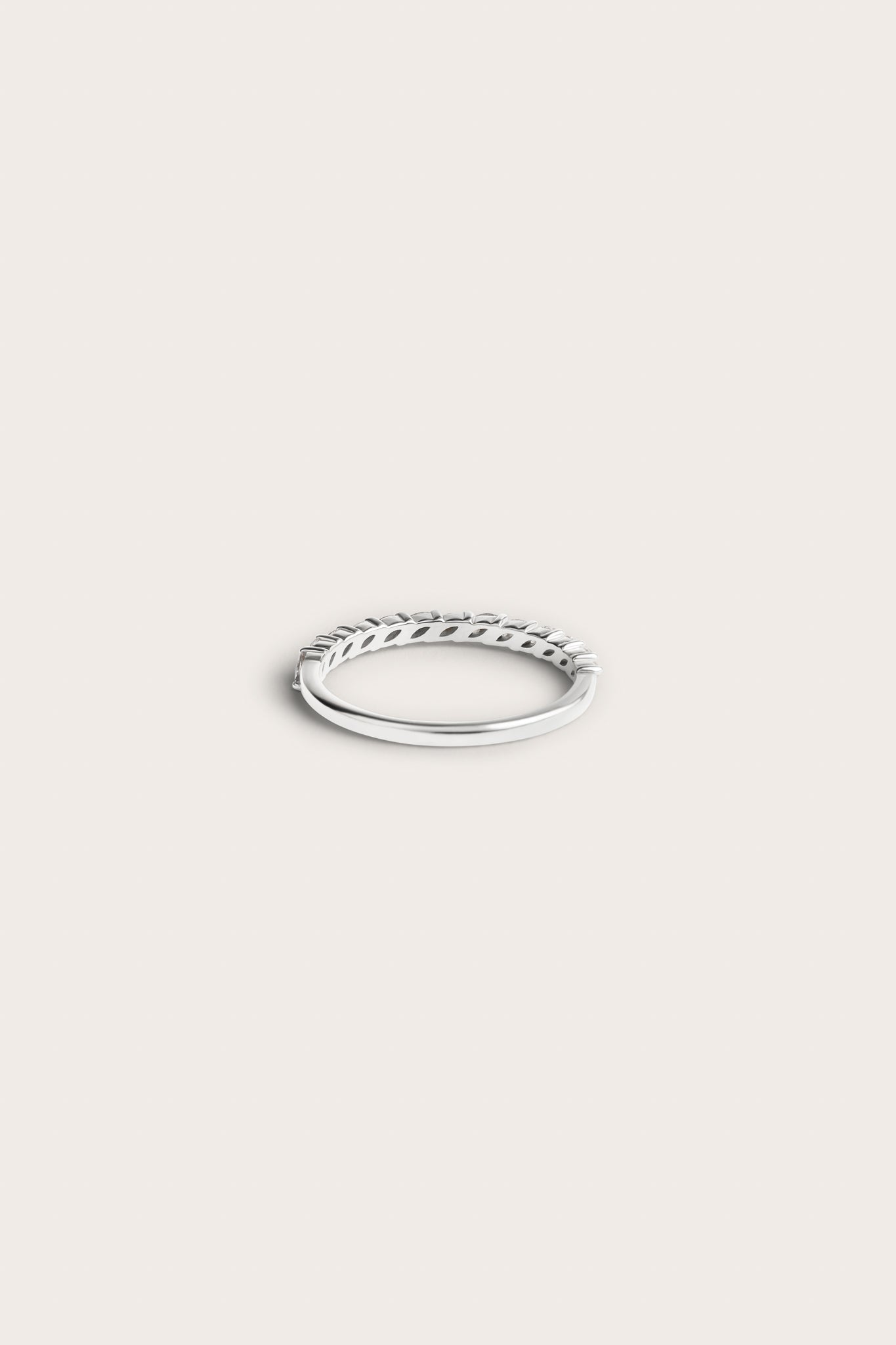 Half Eternity- 0.35 CT Marquise Lab Grown Diamond Wedding BandHalf Eternity- 0.35 CT Marquise Lab Grown Diamond Wedding Band - Back view