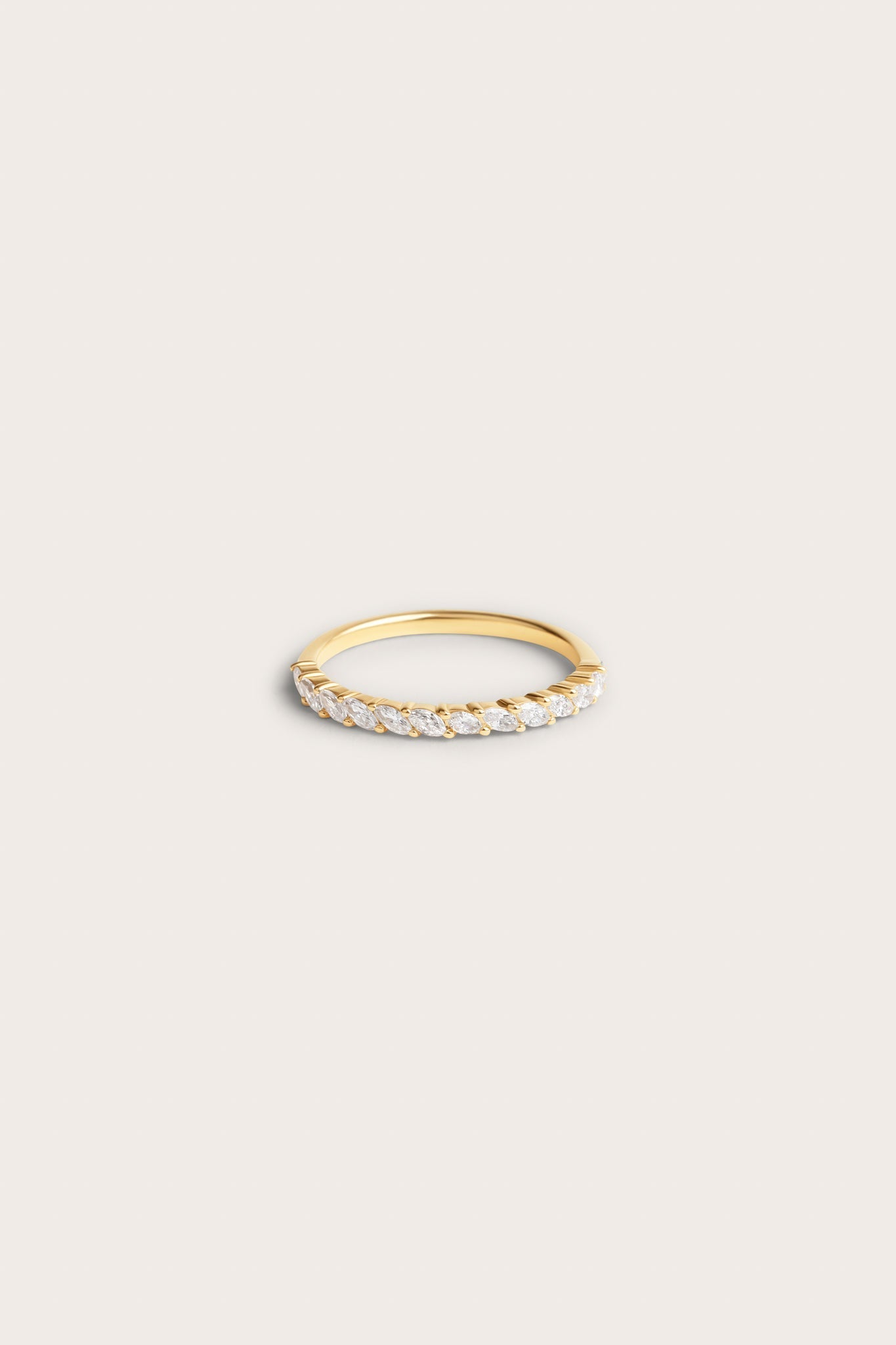 Half Eternity- 0.35 CT Marquise Lab Grown Diamond Wedding BandHalf Eternity- 0.35 CT Marquise Lab Grown Diamond Wedding Band - Front view
