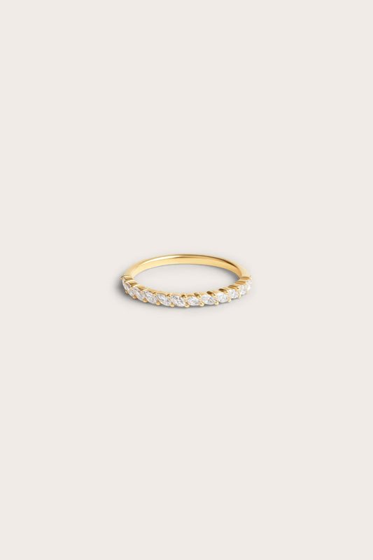 Half Eternity- 0.35 CT Marquise Lab Grown Diamond Wedding BandHalf Eternity- 0.35 CT Marquise Lab Grown Diamond Wedding Band - Front view