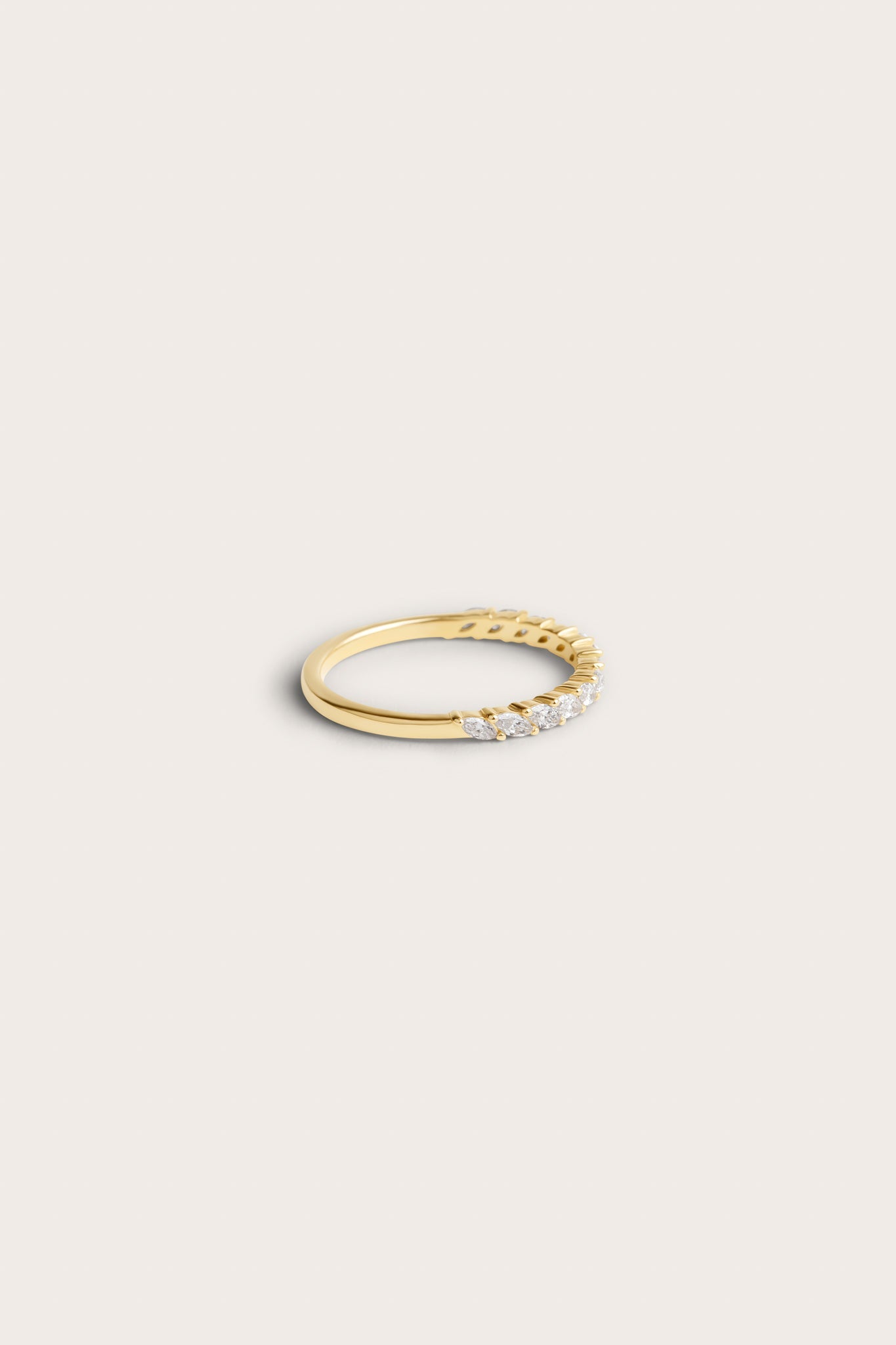 Half Eternity- 0.35 CT Marquise Lab Grown Diamond Wedding BandHalf Eternity- 0.35 CT Marquise Lab Grown Diamond Wedding Band - Side view
