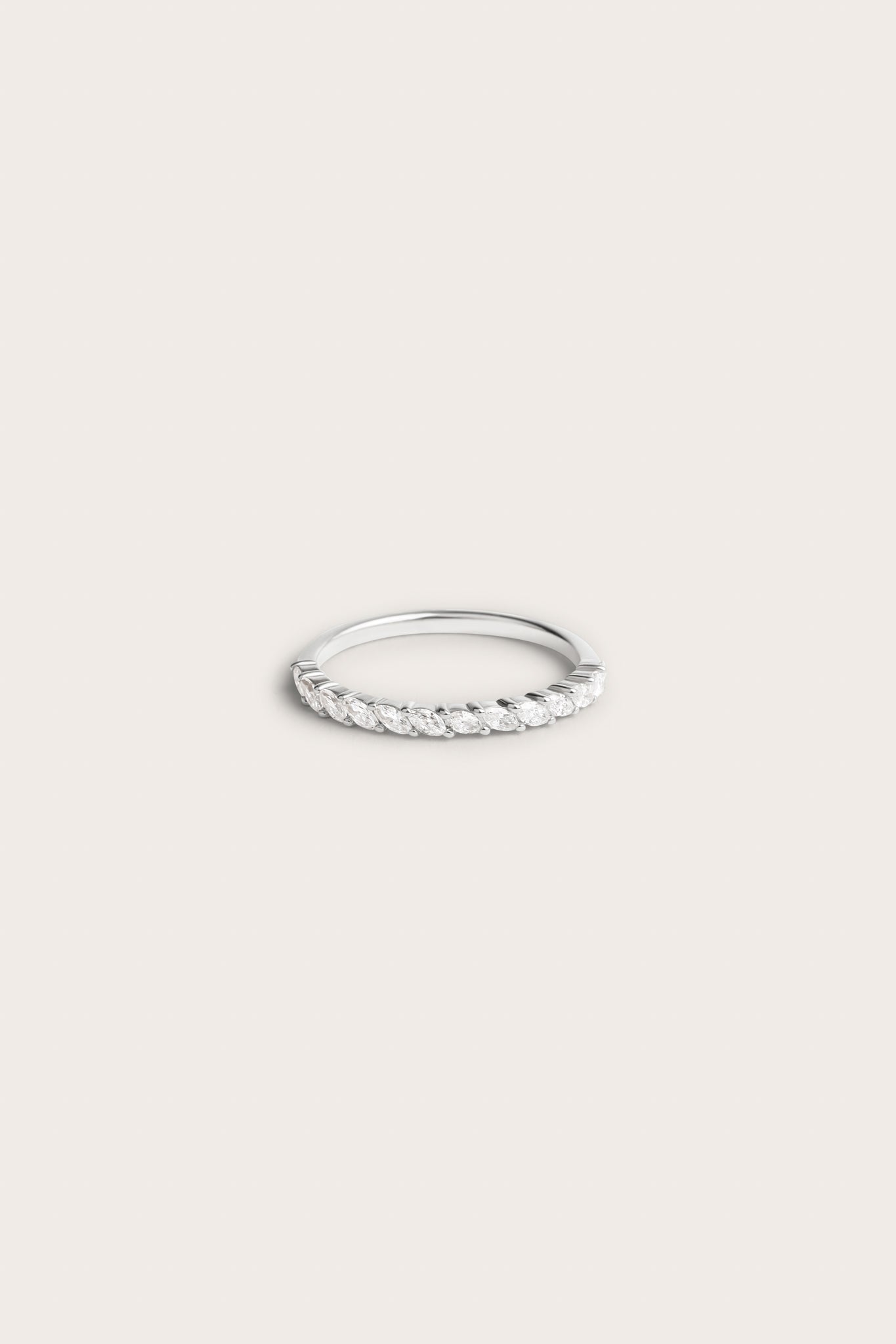 Half Eternity- 0.35 CT Marquise Lab Grown Diamond Wedding BandHalf Eternity- 0.35 CT Marquise Lab Grown Diamond Wedding Band - Lifestyle