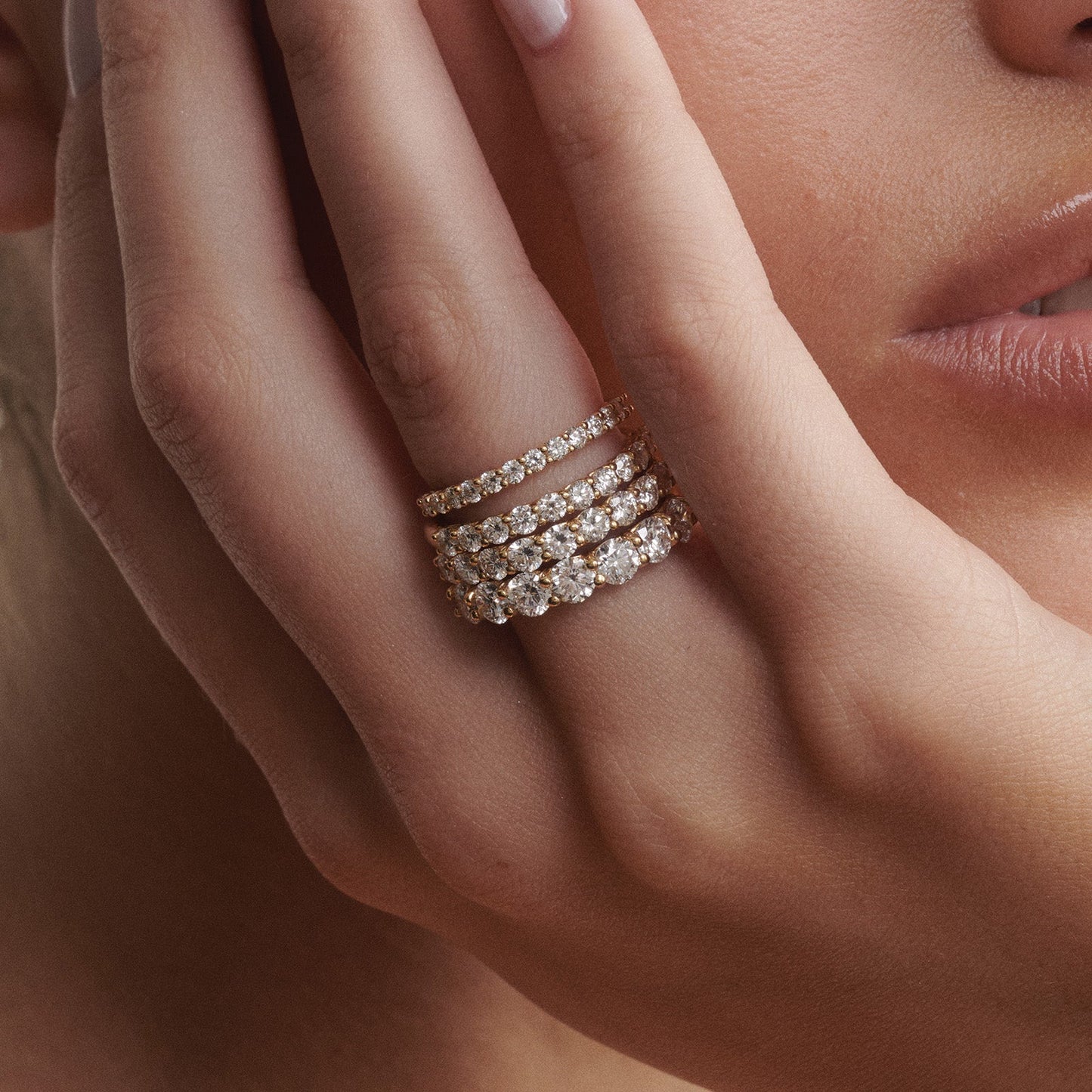 Half Eternity- 0.40 CT Round Lab Grown Diamond Wedding BandHalf Eternity- 0.40 CT Round Lab Grown Diamond Wedding Band - Lifestyle