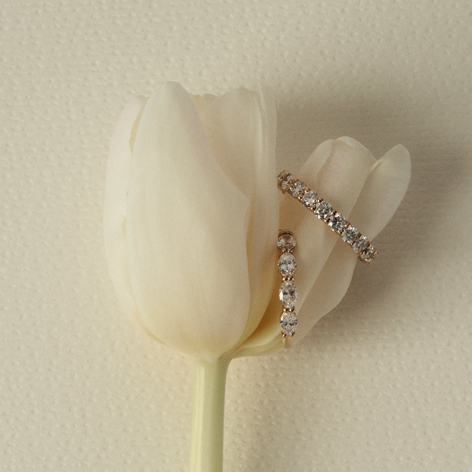 Half Eternity- 0.40 CT Round Lab Grown Diamond Wedding BandHalf Eternity- 0.40 CT Round Lab Grown Diamond Wedding Band - Front view