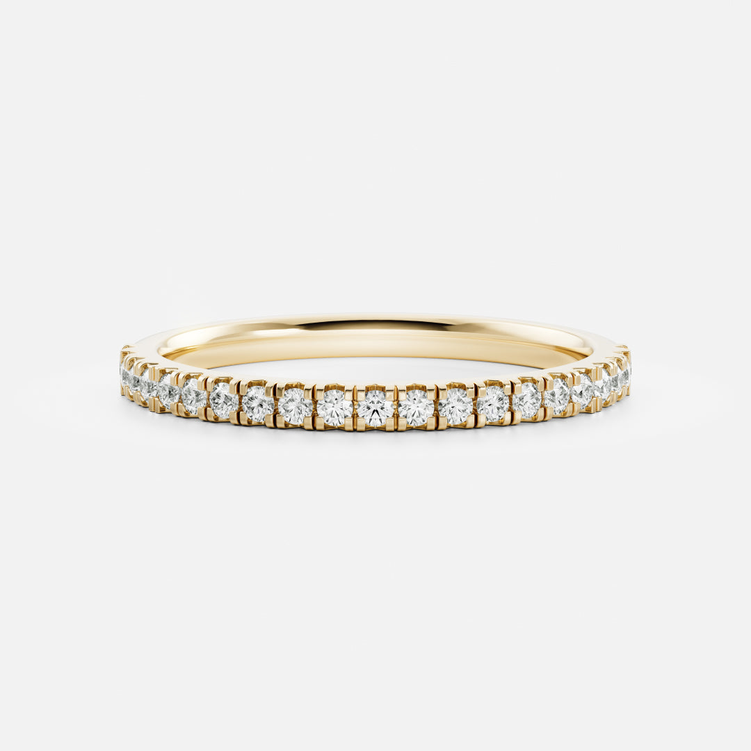 Half Eternity- 0.55 CT Round Lab Grown Diamond Wedding BandHalf Eternity- 0.55 CT Round Lab Grown Diamond Wedding Band - Front view