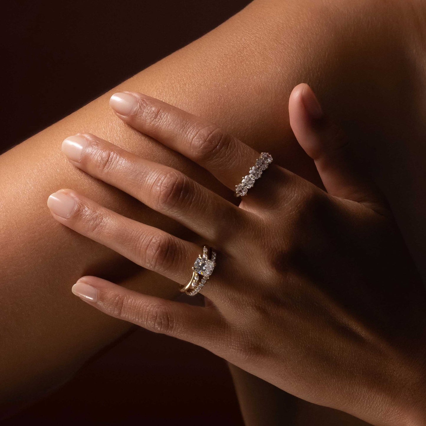 Half Eternity- 0.55 CT Round Lab Grown Diamond Wedding BandHalf Eternity- 0.55 CT Round Lab Grown Diamond Wedding Band - Back view