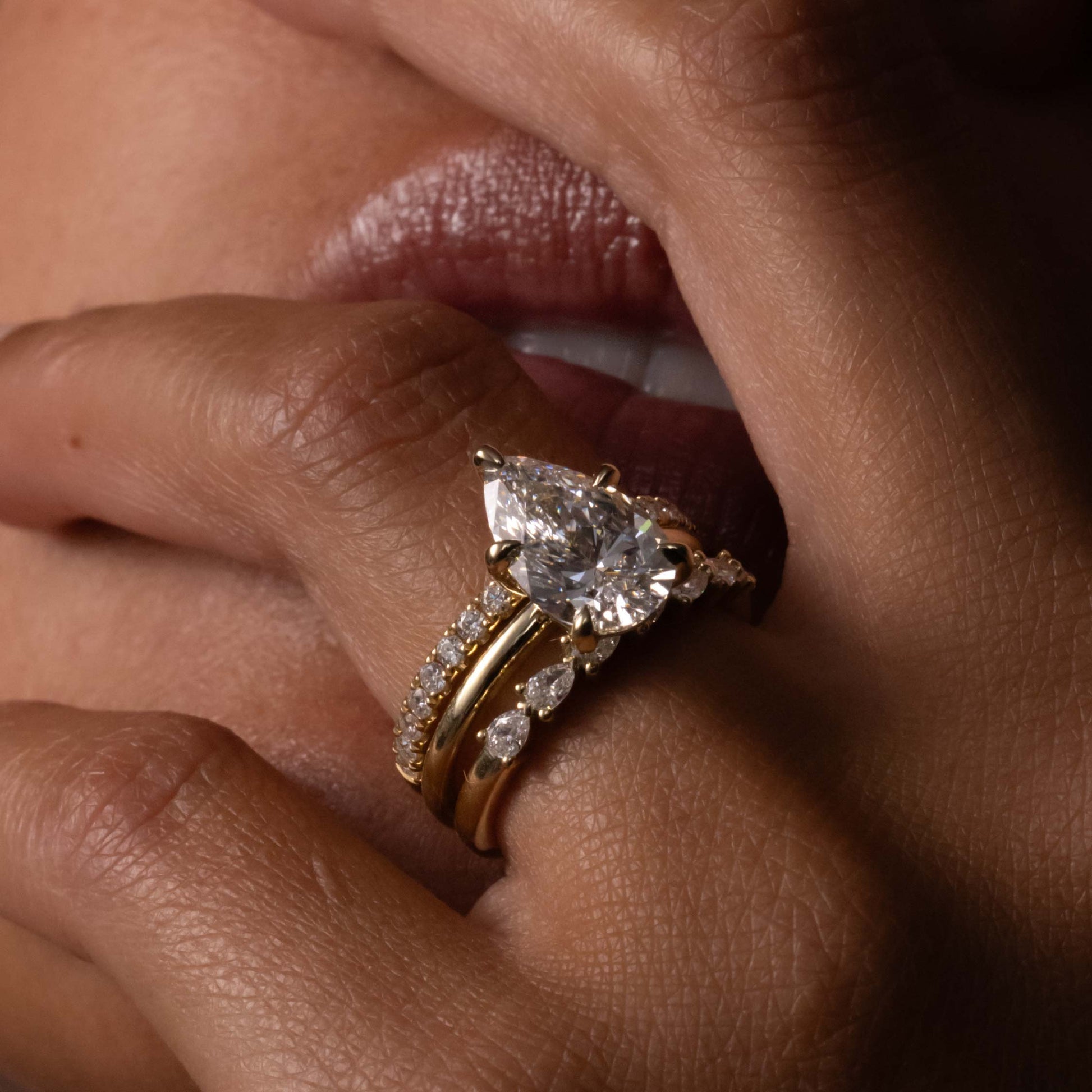 Half Eternity- 0.55 CT Round Lab Grown Diamond Wedding BandHalf Eternity- 0.55 CT Round Lab Grown Diamond Wedding Band - Detail view