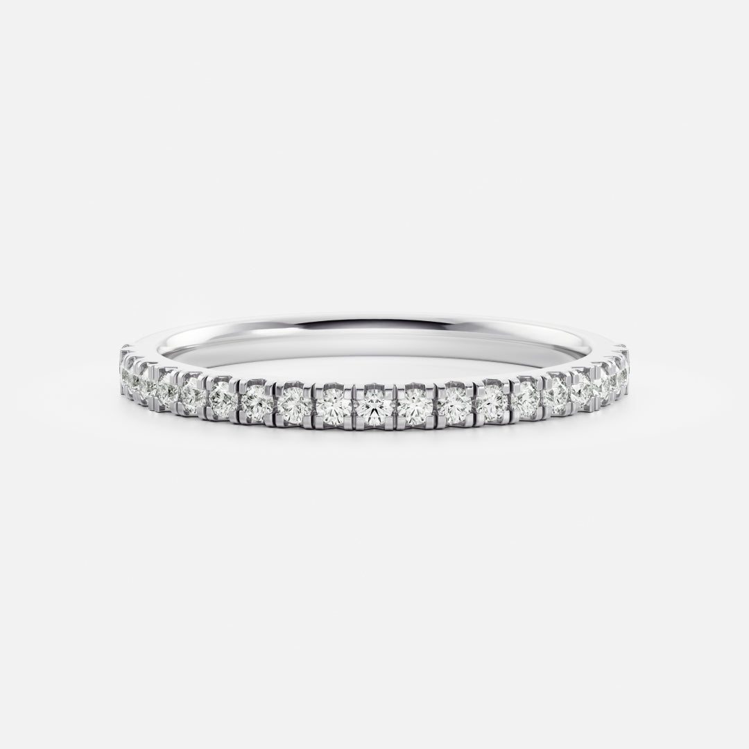 Half Eternity- 0.55 CT Round Lab Grown Diamond Wedding BandHalf Eternity- 0.55 CT Round Lab Grown Diamond Wedding Band - Back view