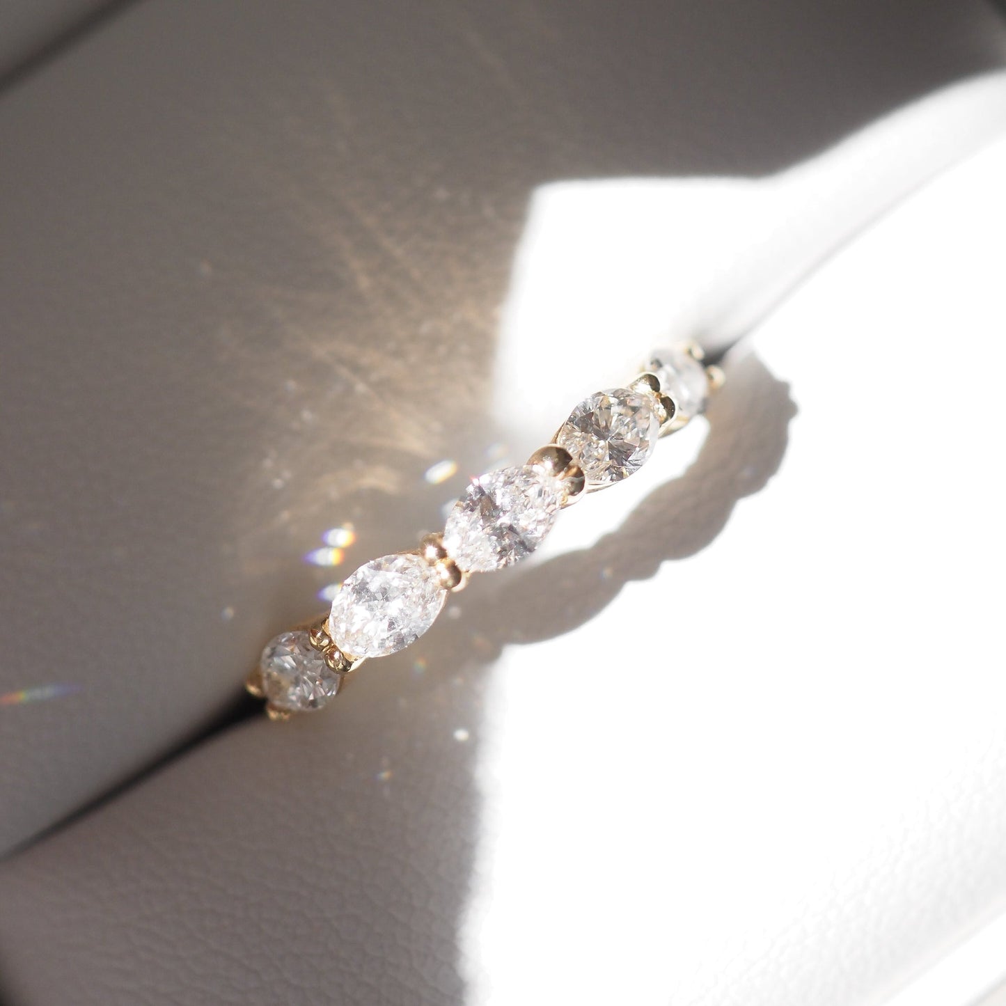 Half Eternity- 1.0 CT Marquise Lab Grown Diamond Wedding BandHalf Eternity- 1.0 CT Marquise Lab Grown Diamond Wedding Band - Side view