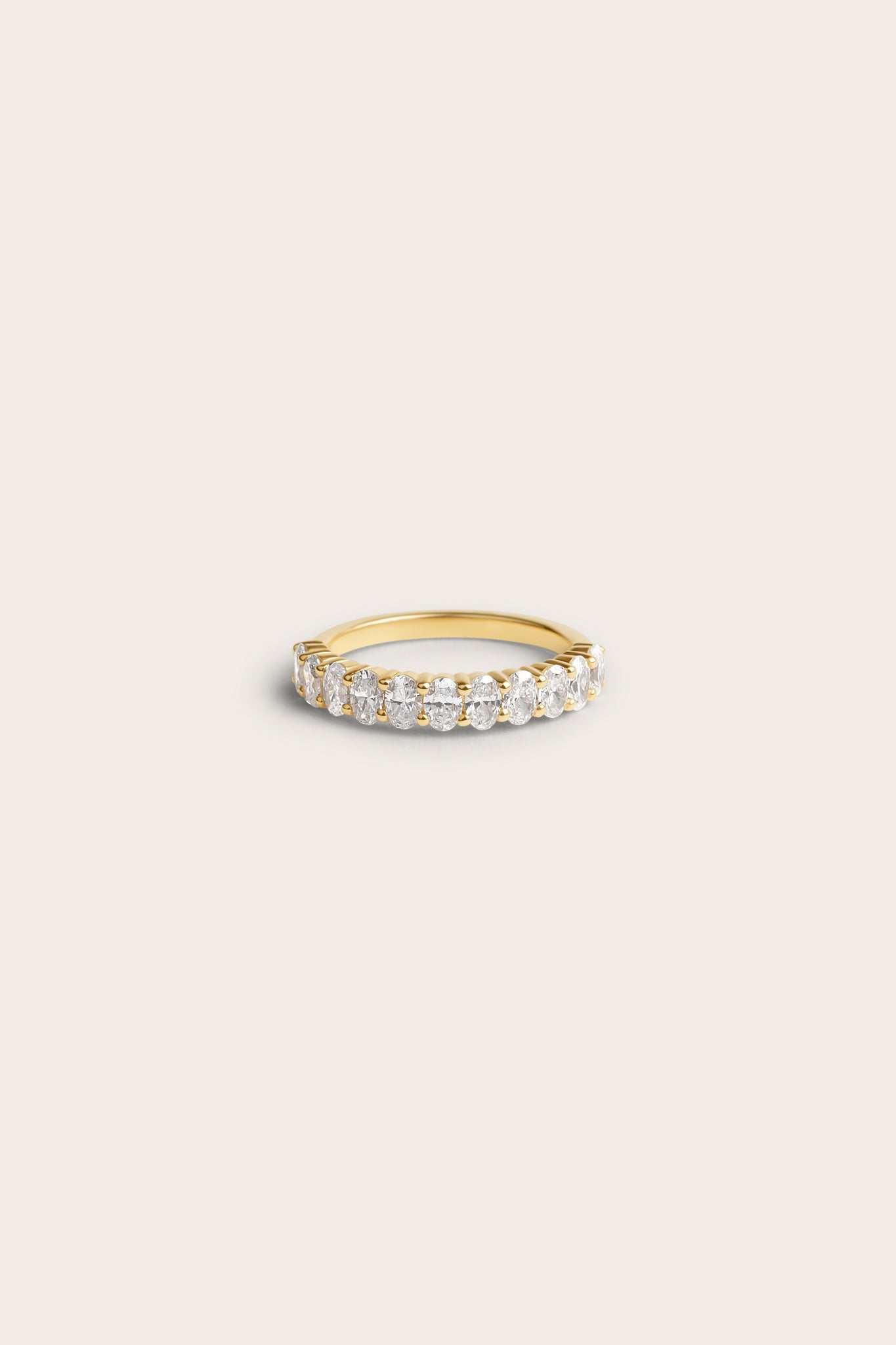 Half Eternity- 1.2 CT Oval Lab Grown Diamond Wedding BandHalf Eternity- 1.2 CT Oval Lab Grown Diamond Wedding Band - Front view