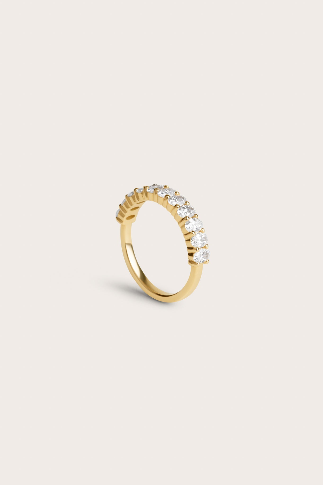 Half Eternity- 1.2 CT Oval Lab Grown Diamond Wedding BandHalf Eternity- 1.2 CT Oval Lab Grown Diamond Wedding Band - Front view