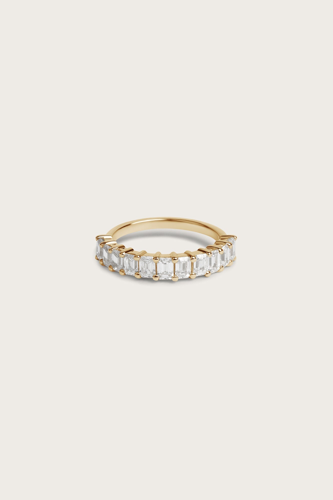 Half Eternity- 1.6 CT Emerald Lab Grown Diamond Wedding BandHalf Eternity- 1.6 CT Emerald Lab Grown Diamond Wedding Band - Front view