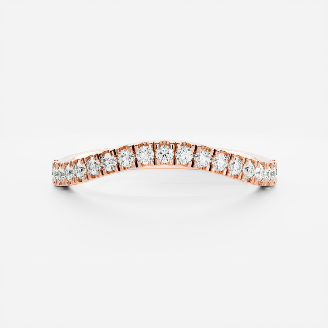 Half Eternity Curved- 0.45 CT Round Lab Grown Diamond Wedding BandHalf Eternity Curved- 0.45 CT Round Lab Grown Diamond Wedding Band - Lifestyle