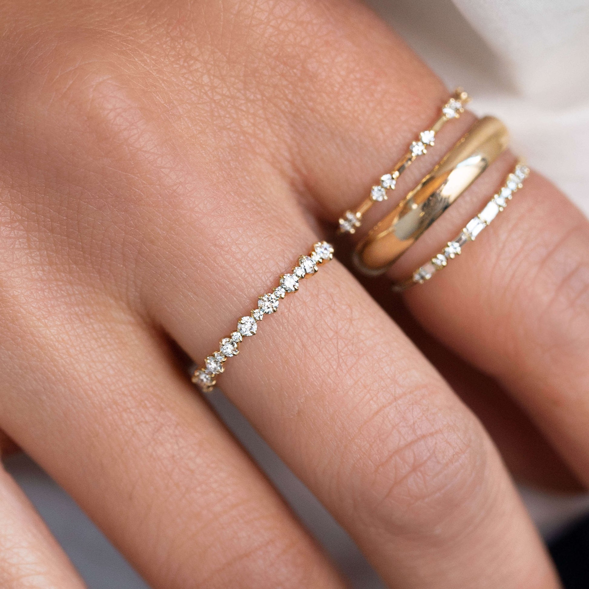 Half Round- Men's Wedding BandHalf Round- Men's Wedding Band - On model