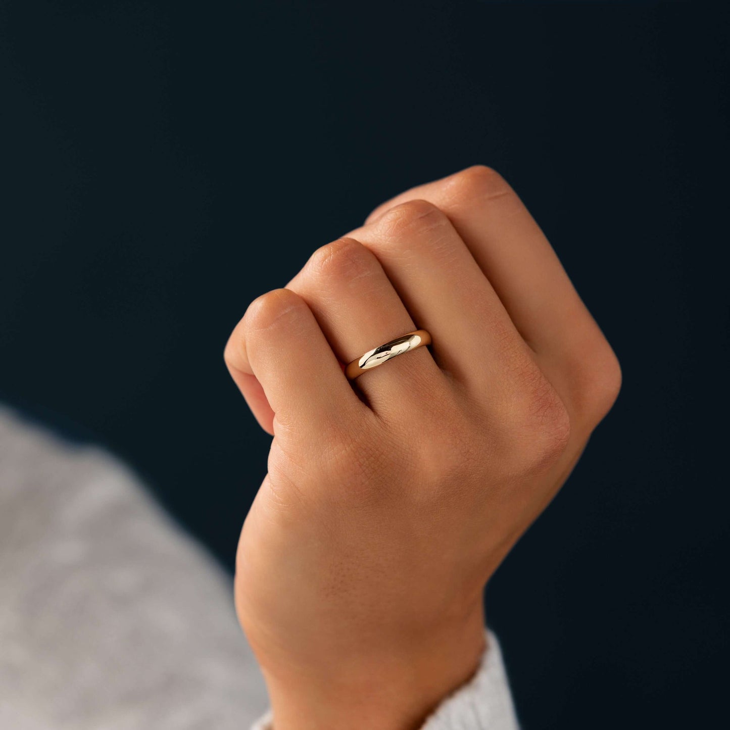 Half Round- Men's Wedding BandHalf Round- Men's Wedding Band - Front view