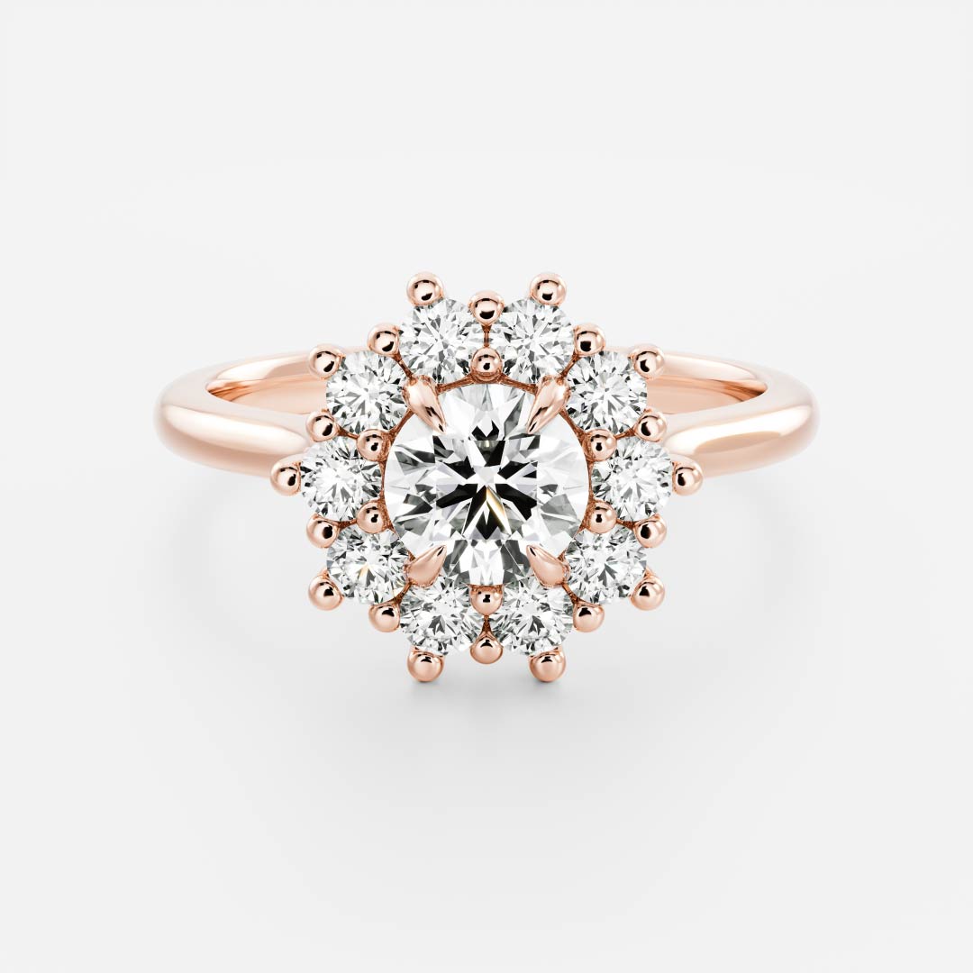 Halo & Cathedral- 1.8 CT Round Moissanite Engagement RingHalo & Cathedral- 1.8 CT Round Moissanite Engagement Ring - Lifestyle