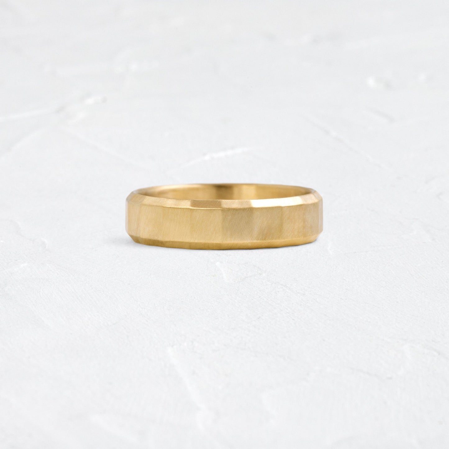 Hammered Finish- Men's Wedding BandHammered Finish- Men's Wedding Band - Front view