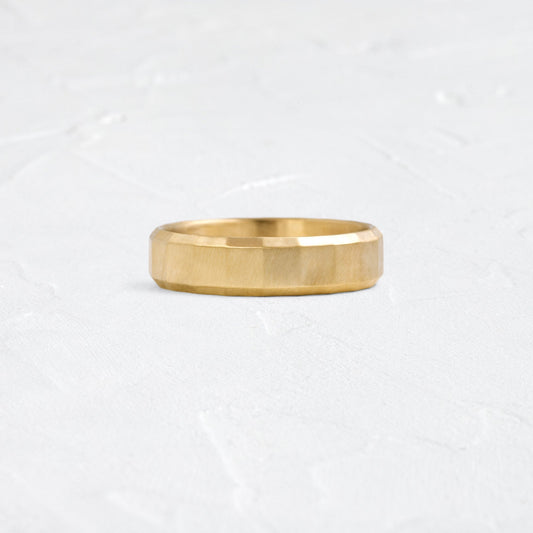 Hammered Finish- Men's Wedding BandHammered Finish- Men's Wedding Band - Front view