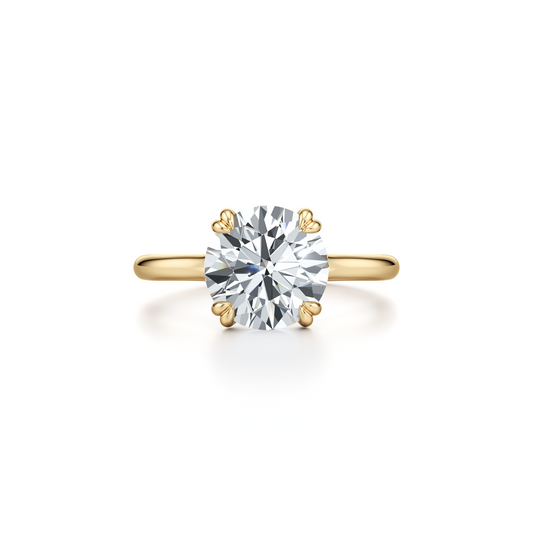 Elle Round Solitaire Lab Diamond Engagement Ring | Saviera Jewels
