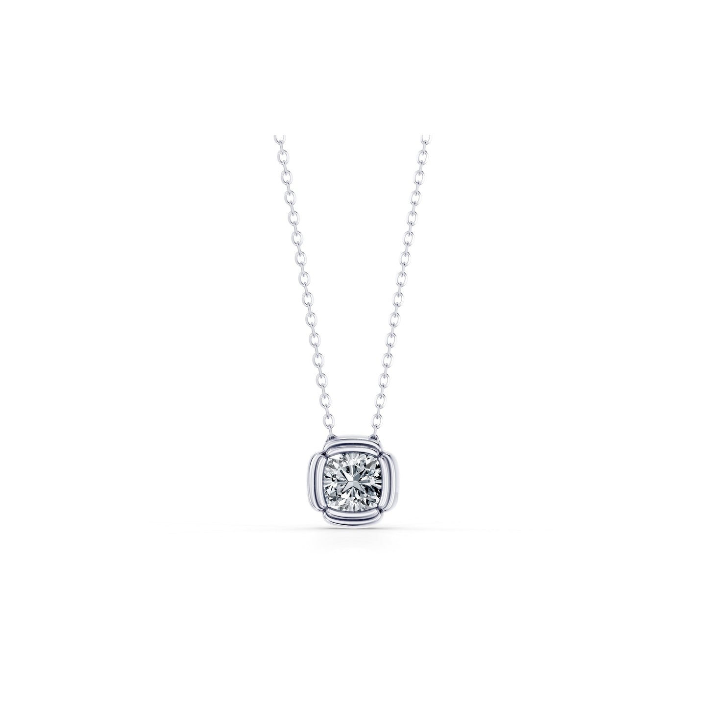 Doree Lab Diamond Pave Cushion Pendant | Saviera Jewels