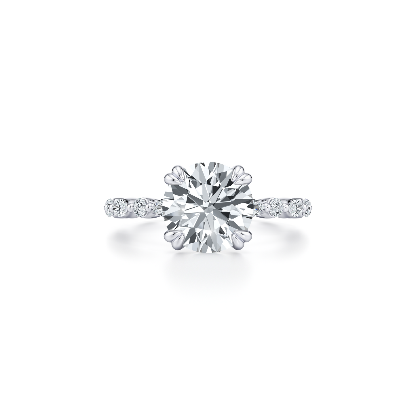 Vivienne Round Cut Lab Diamond Engagement Ring | Saviera Jewels