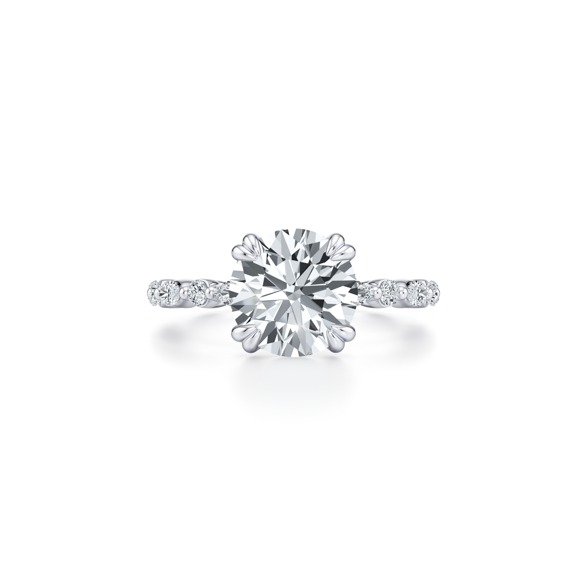 Vivienne Round Cut Lab Diamond Engagement Ring | Saviera Jewels