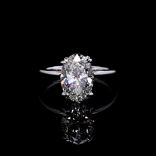 Kate Oval Solitaire Lab Diamond Engagement Ring | Saviera Jewels