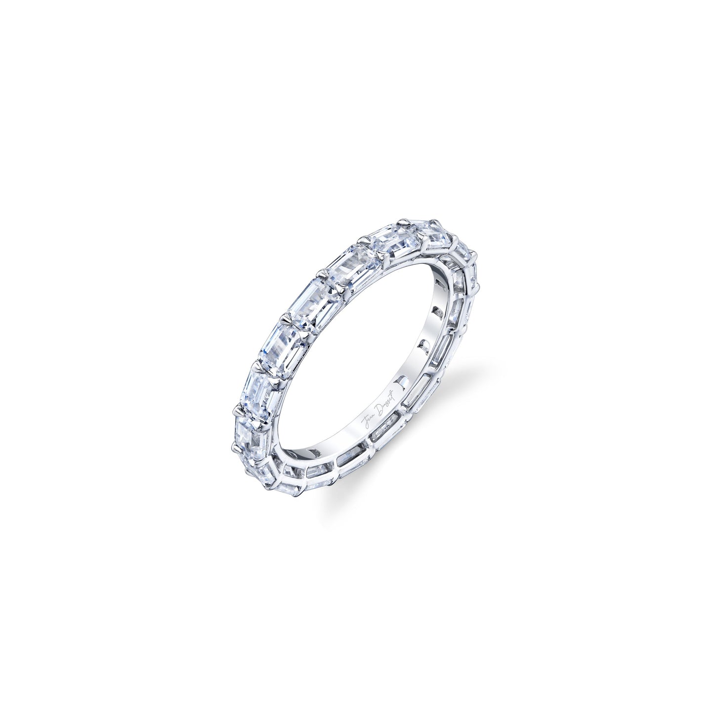 Olivia East-West Emerald Lab Diamond Eternity Band | Saviera Jewels