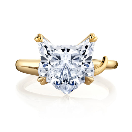 High Jewelry | Cat-Head Cut Solitaire Engagement Ring | Saviera Jewels