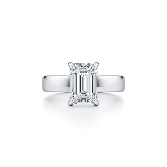 Hayden Emerald Solitaire Lab Diamond Engagement Ring | Saviera Jewels